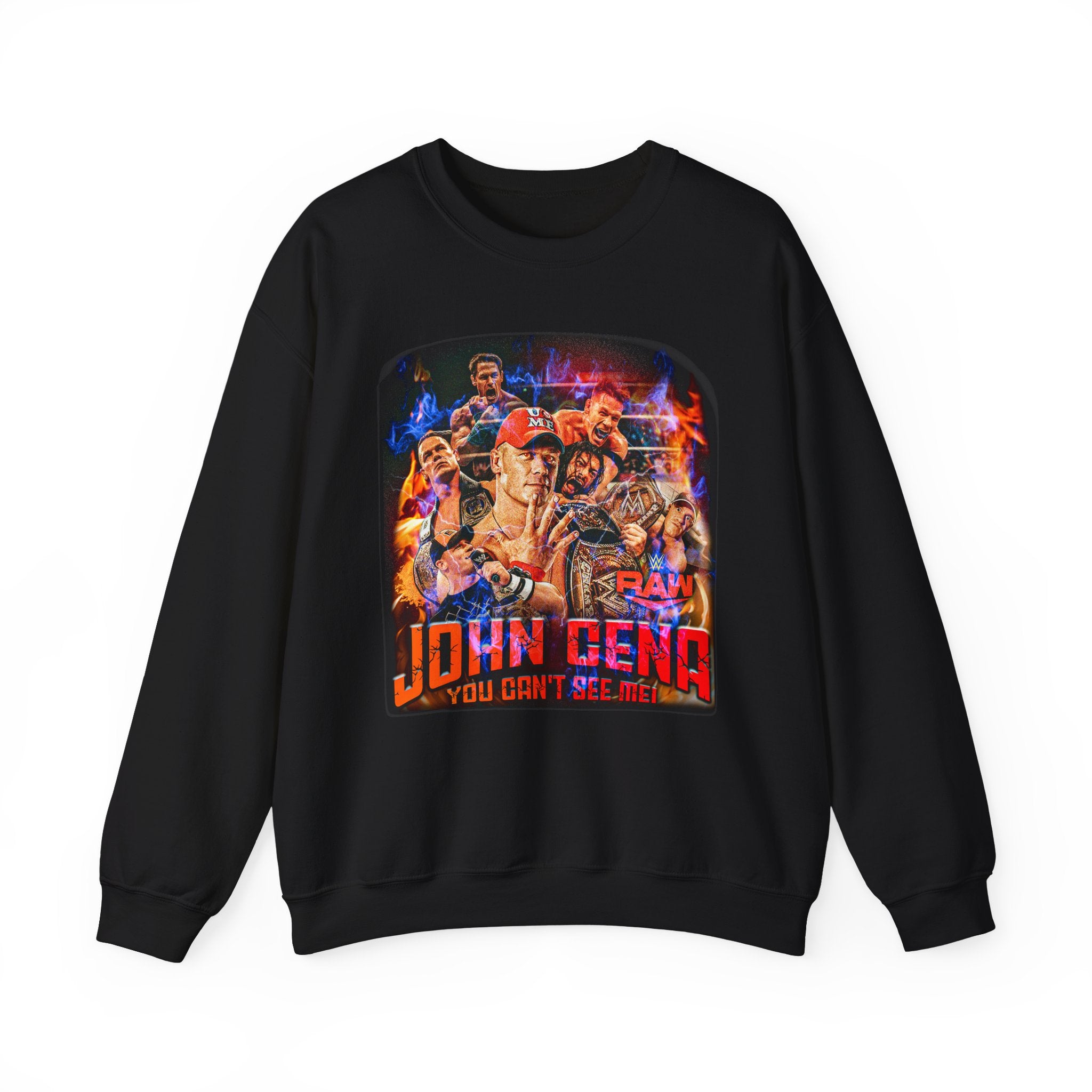 John Cena " You Can't See Me" Sweatshirt, Sports Sweatshirt, Wrestling Fan Unisex Sweatshirt - Gift for Him or Her, Casual Outwear, Heavy Blend Crewneck Sweatshirt