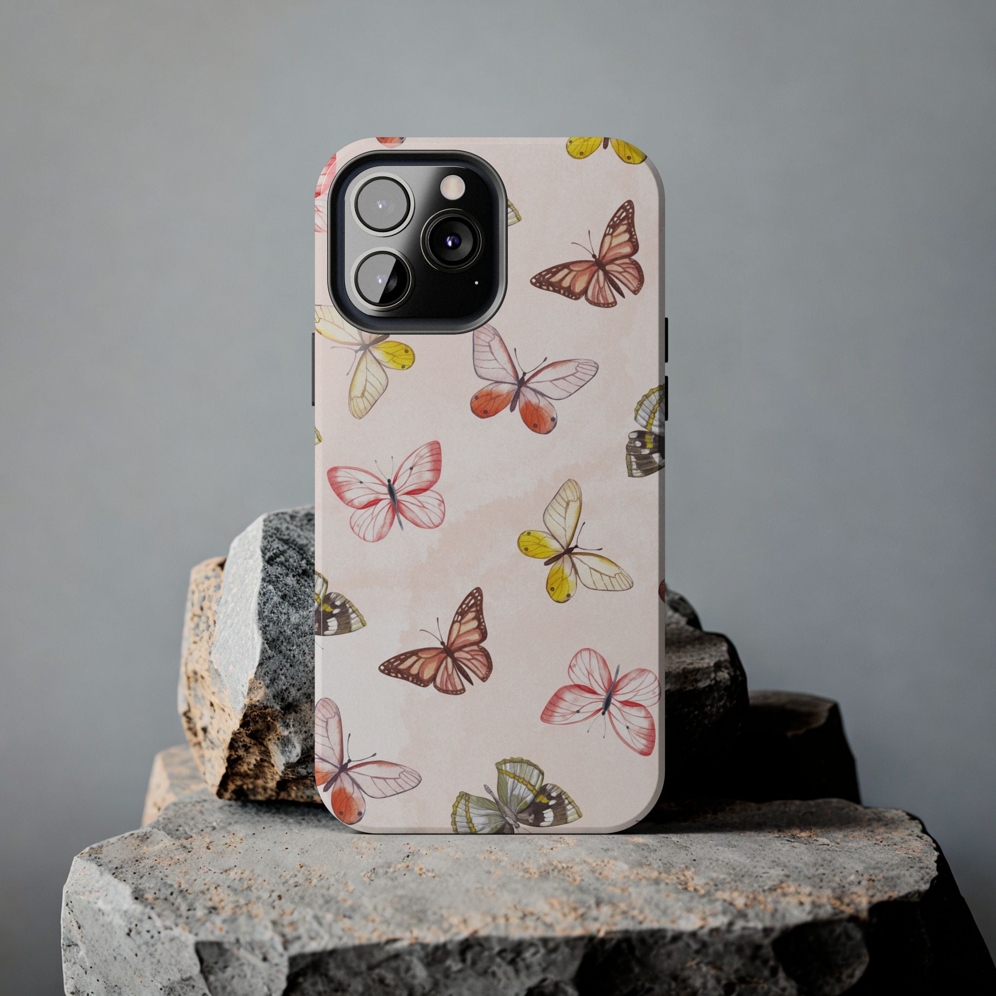 Pink Butterflies, Elegant Phone Cases, Stylish Phone Covers, Chic Phone Protectors, Fashionable Case for Her, Trendy Smartphone Accessories