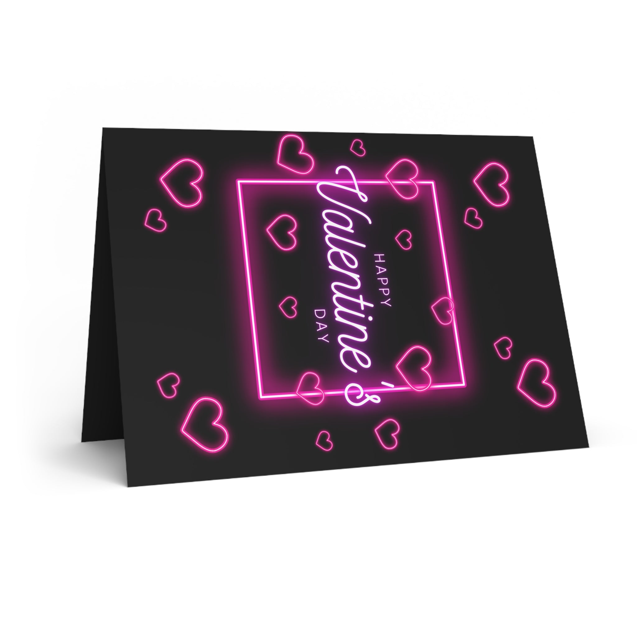 Neon Valentines Day Card for Wife Husband, Sweet Valentine's Day Cards for Girlfriend Boyfriend, Happy Valentine's Day Greeting Cards