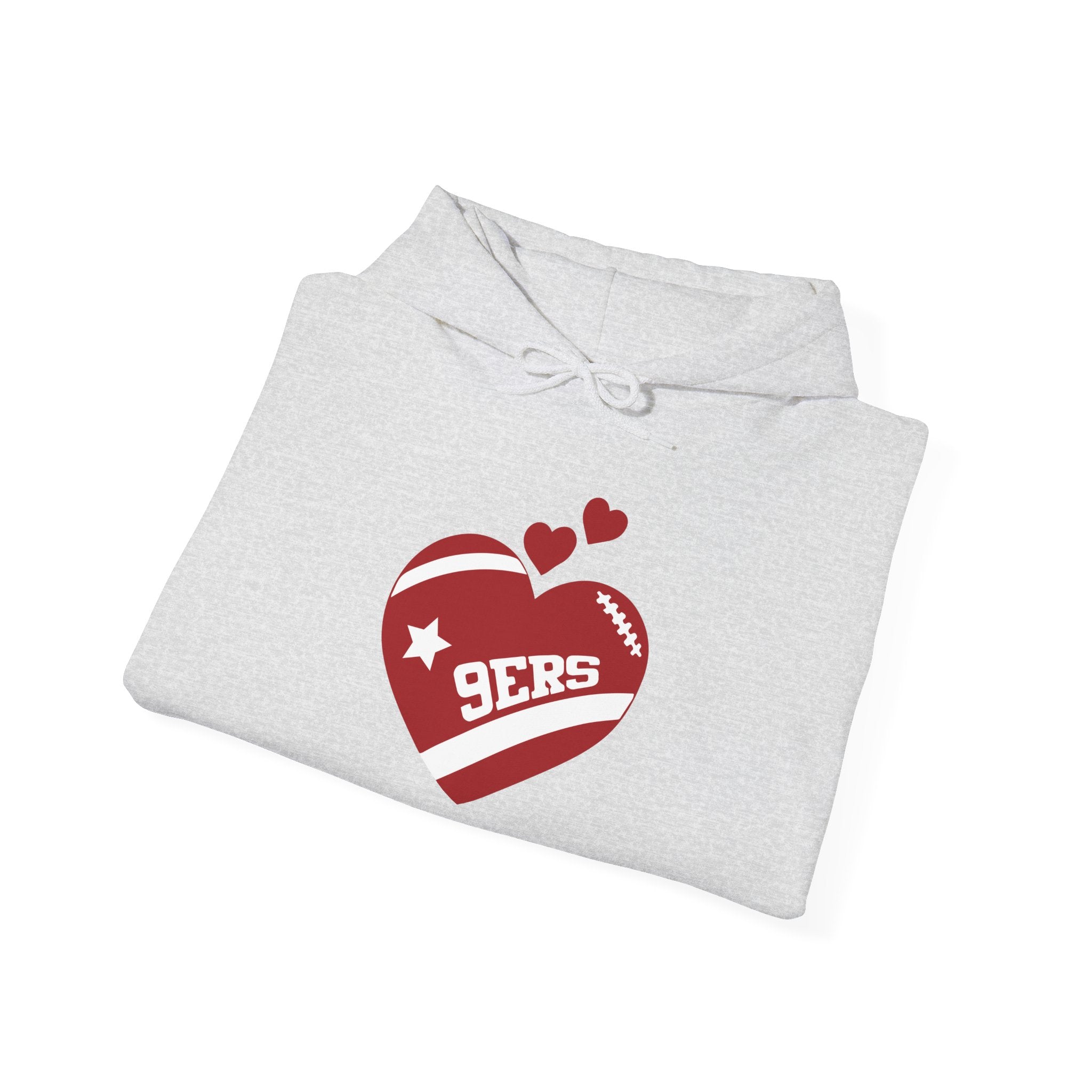 Cute Heart San Francisco Football Hoodies, SF Sports Team Sweatshirt, Football Fan Shirt, Hoodie Gift for Him-Her