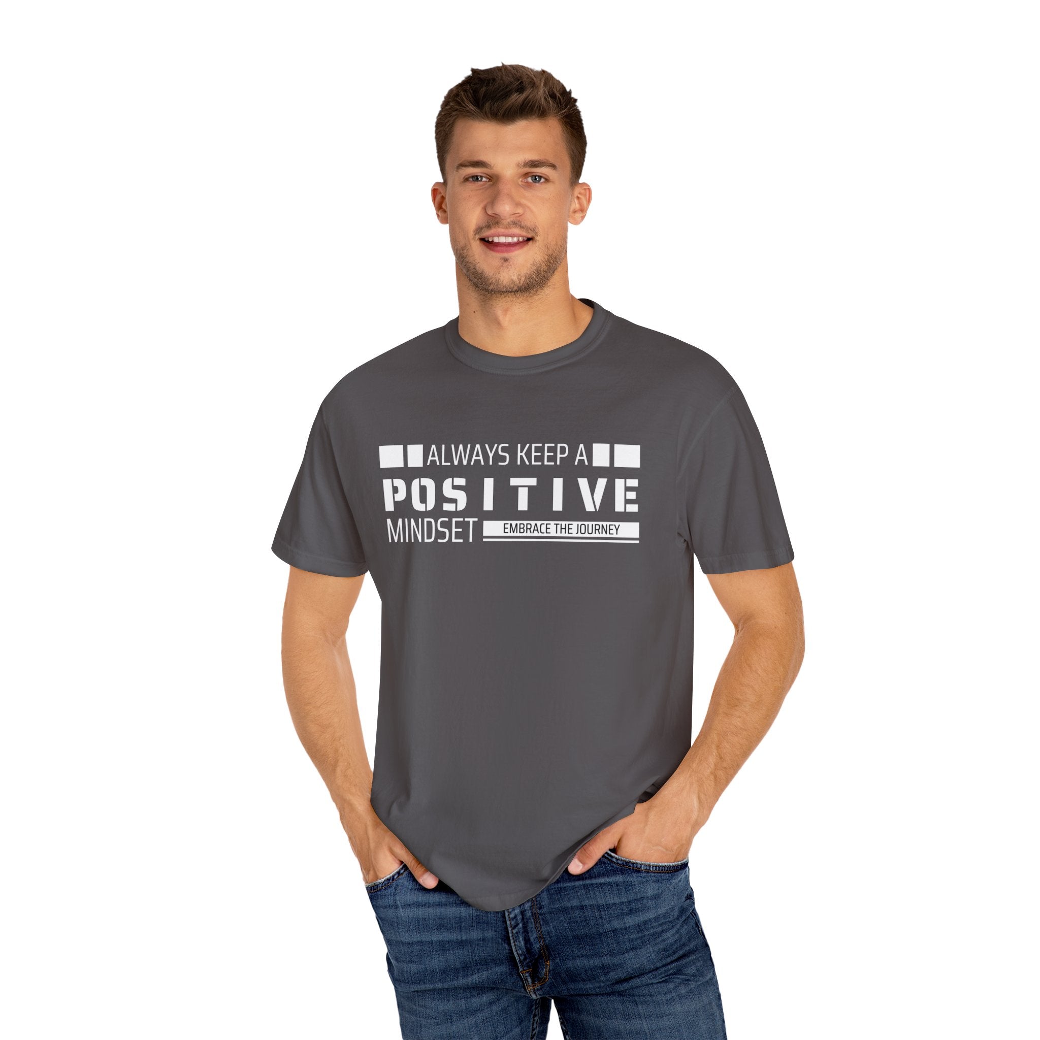 Always Keep A Positive Mindset, Graphic Design Unisex T-shirt, Casual Cotton Outwear, Gift for Him- Gift for Her, Stylish Tee, Cool Shirt, Trendy Apparel, Comfortable Top,