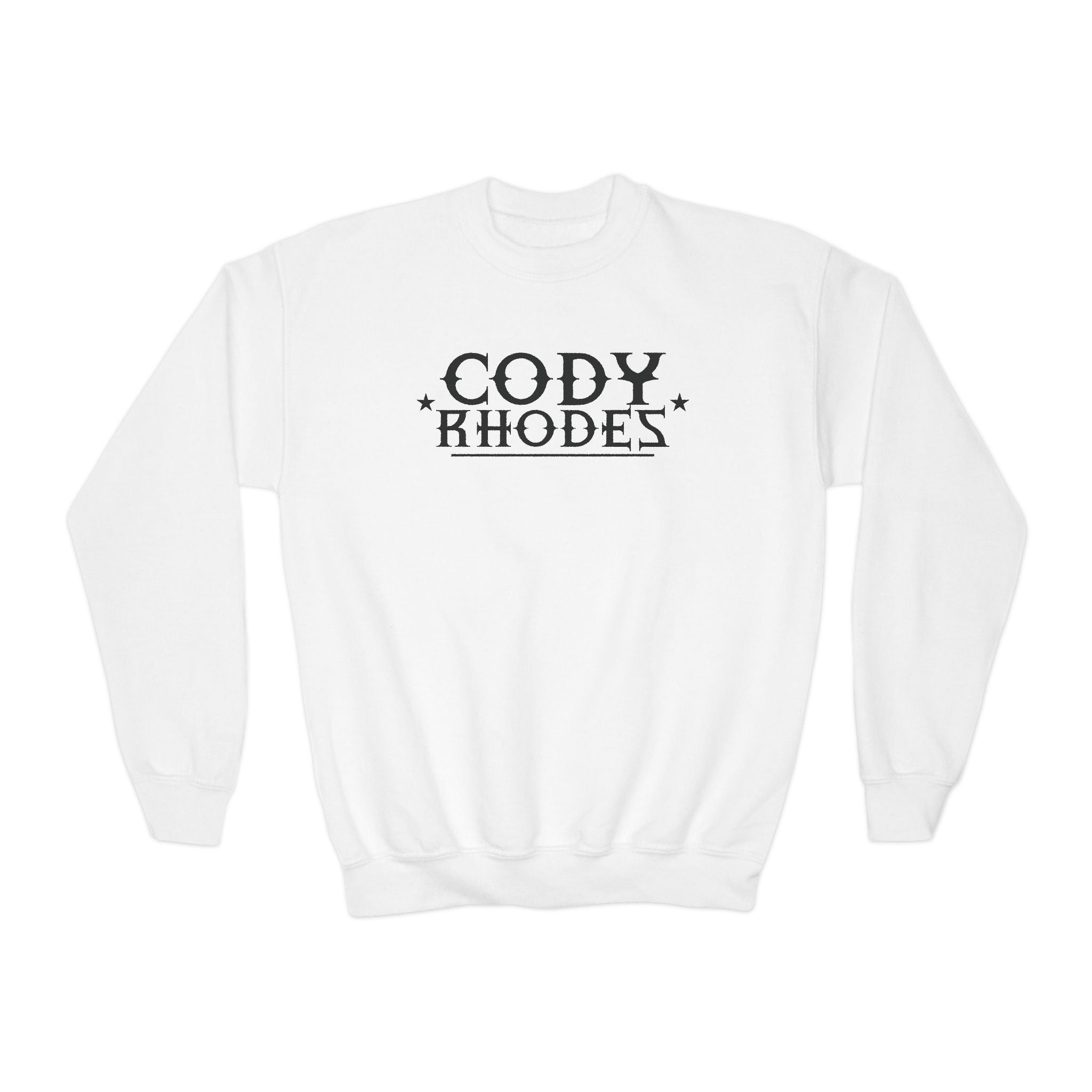 Cody Rhodes Graphic Text Design, Youth Sports Fan Crewneck Sweatshirt for Kids, Perfect Gift for Kids, Unisex Sweatshirt, Casual Outwear