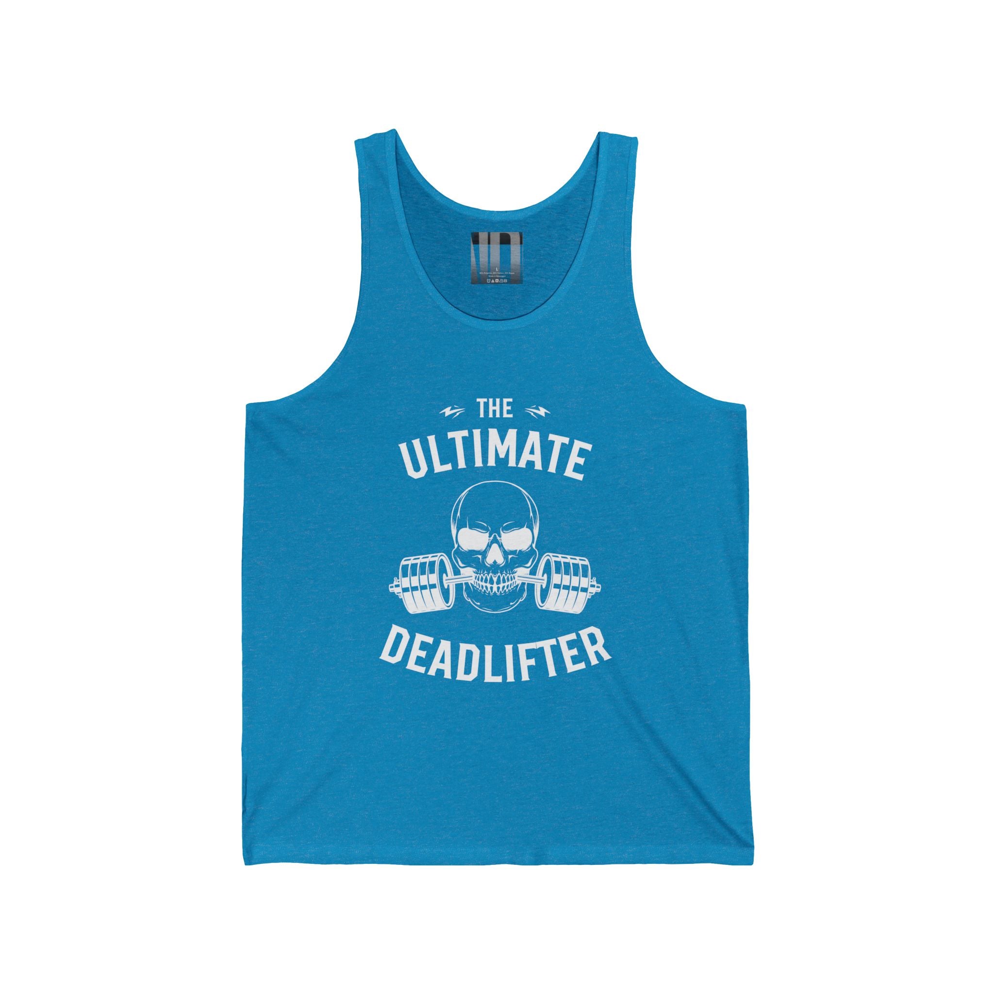 Ultimate Deadlifter White, Gym Dudes Tank Top, Workout Sleeveless Shirt, Fitness Muscle Tee, Athletic Unisex Jersey Tank, Bodybuilding Tank, Exercise Vest