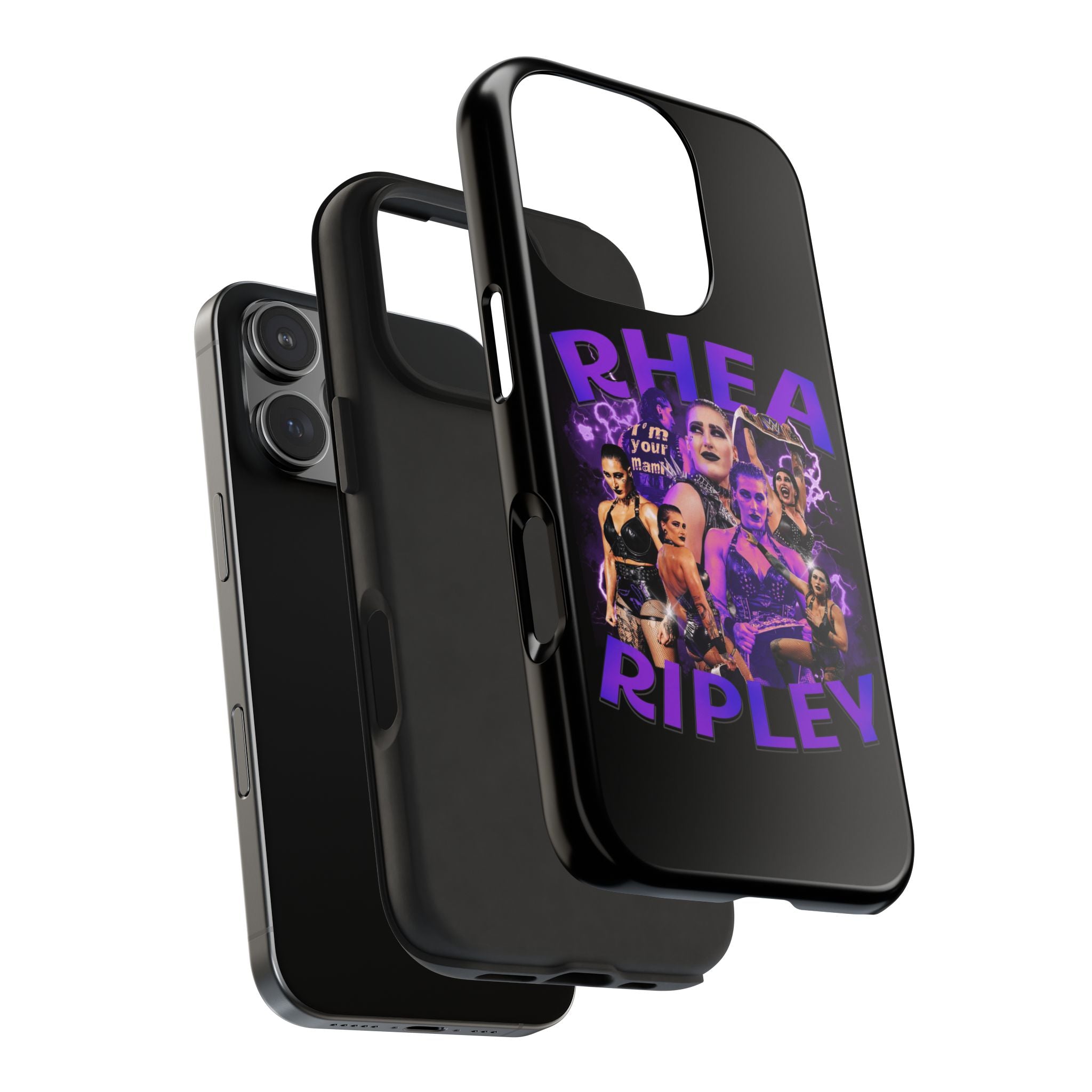 Rhea Ripley Graphic Portrait Design, iPhone and Samsung Case Cool Graphic Sports Fan Phone Case