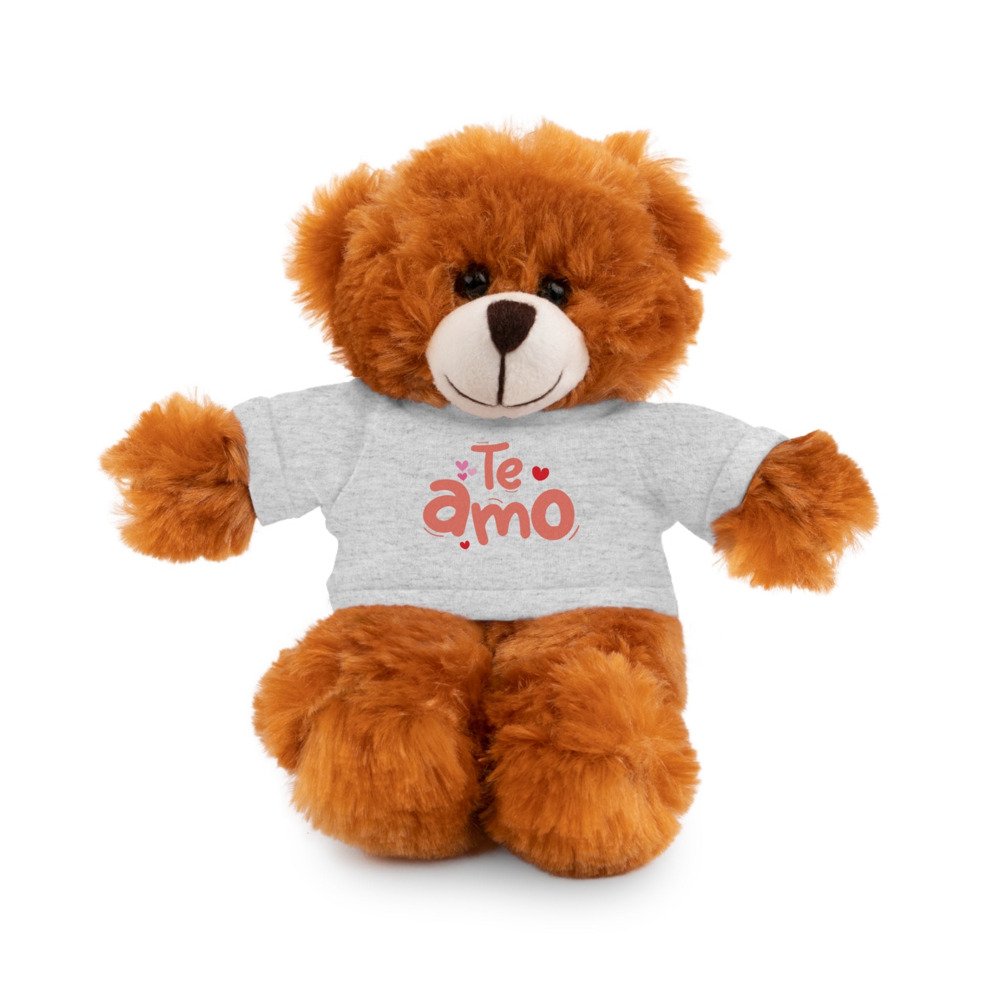 Cute Teddy Bear Plushy, Te Amo, Stuffed Animals Shirt Printed, Suitable for Soft Valentine's Day Gift