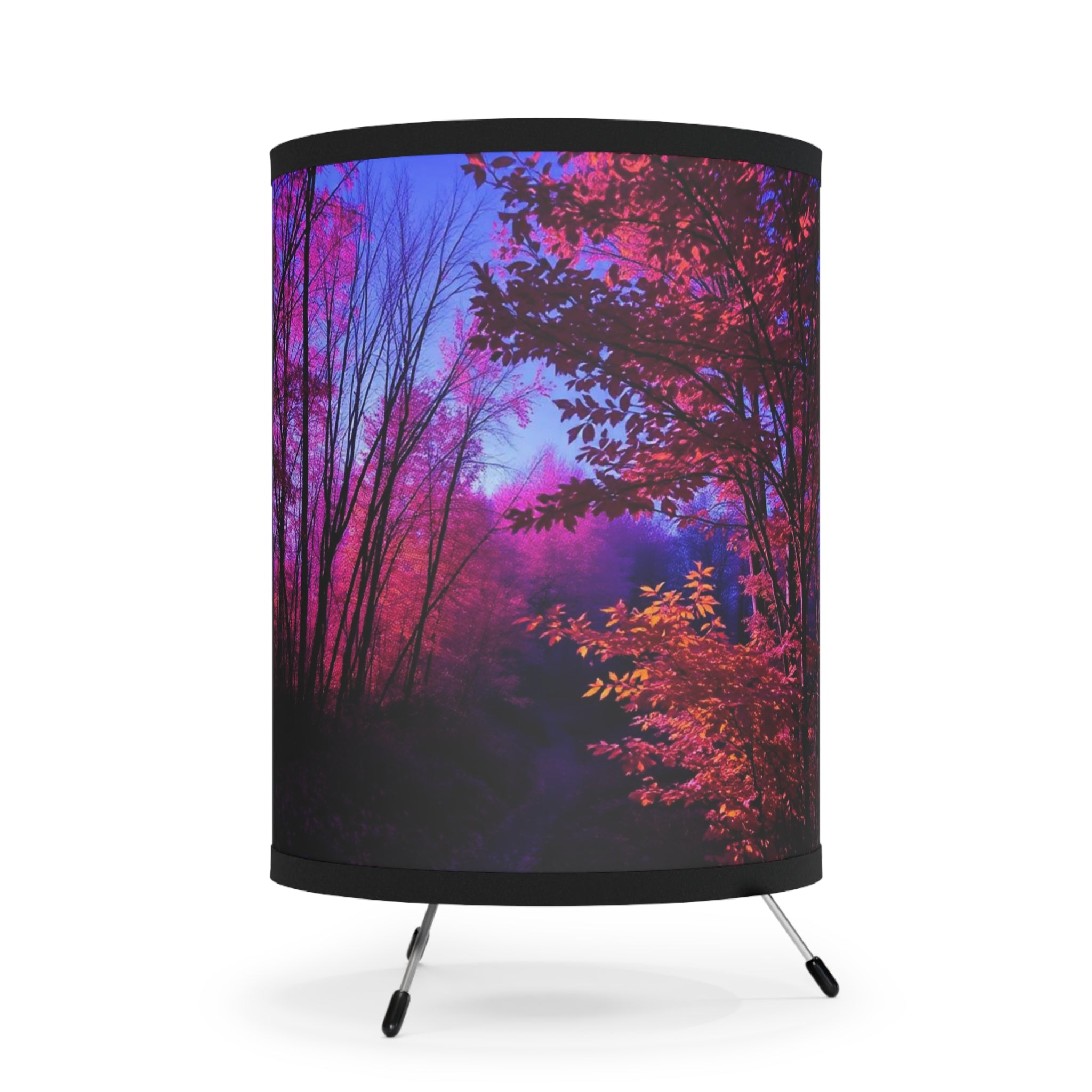 An autumn scene Lamp, Desk Lamp for Bedroom, Living Room, Modern Style, Floral Bedside Lamp, Home Decor