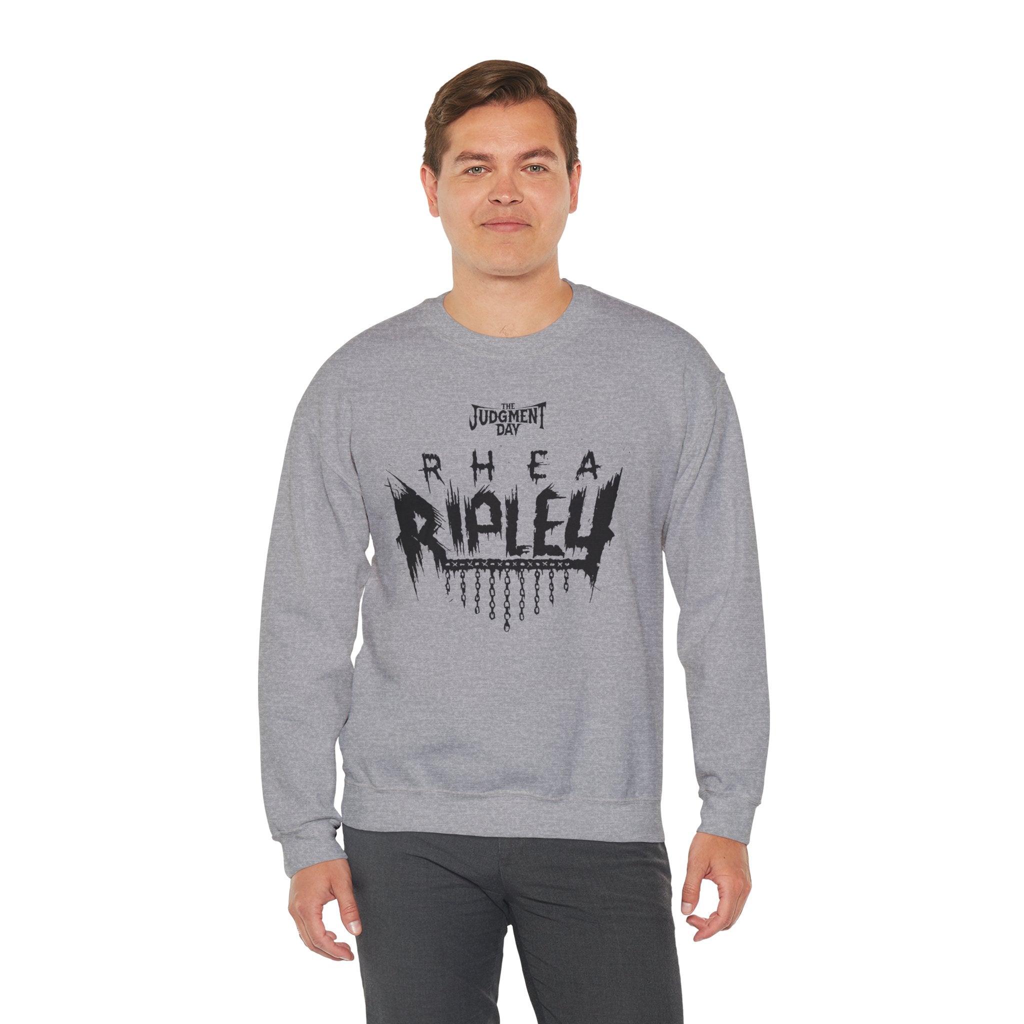 Black Design Judgement Day, Rhea Ripley Fans Sweatshirt, Wrestling Fan Unisex Sweatshirt - Gift for Him or Her, Casual Outwear, Heavy Blend Crewneck Sweatshirt