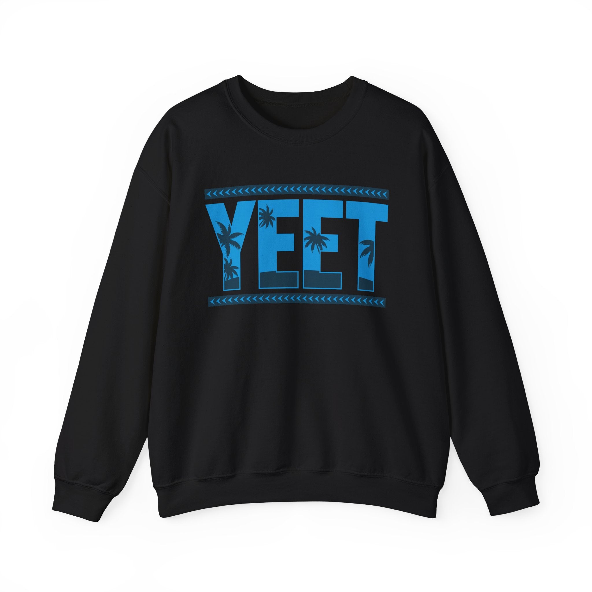 Blue Grey Yeet Palm Tree Sweatshirt, Wrestling Fan Unisex Sweatshirt - Gift for Him or Her, Casual Outwear, Heavy Blend Crewneck Sweatshirt