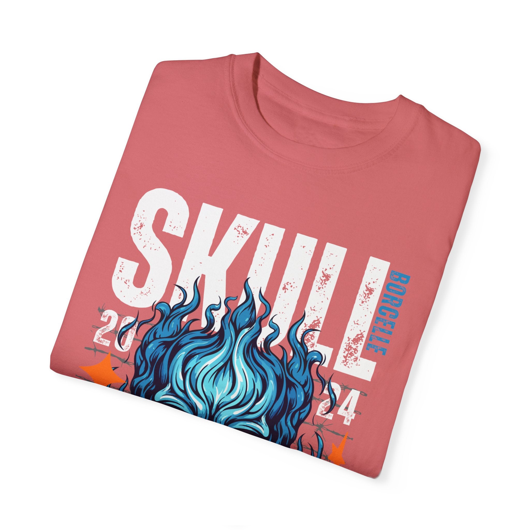 Skull Fire, Graphic Design Unisex T-shirt, Casual Cotton Outwear, Gift for Him- Gift for Her, Stylish Tee, Cool Shirt, Trendy Apparel, Comfortable Top,