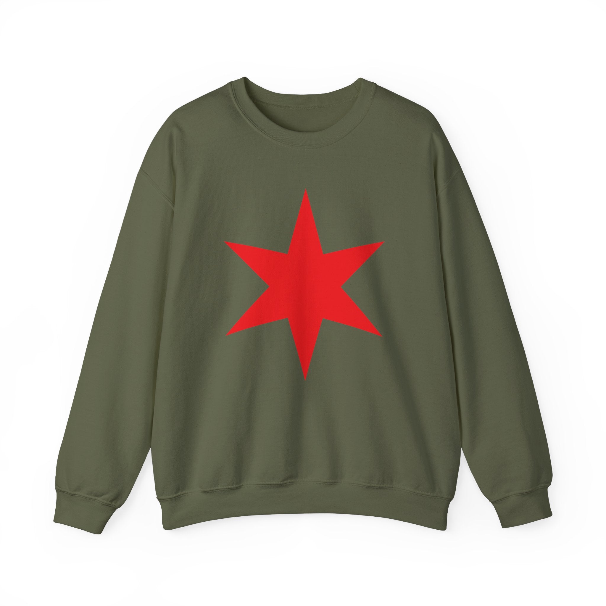 Chicago Star Sweatshirt, Wrestling Fan Unisex Sweatshirt - Gift for Him or Her, Casual Outwear, Heavy Blend Crewneck Sweatshirt