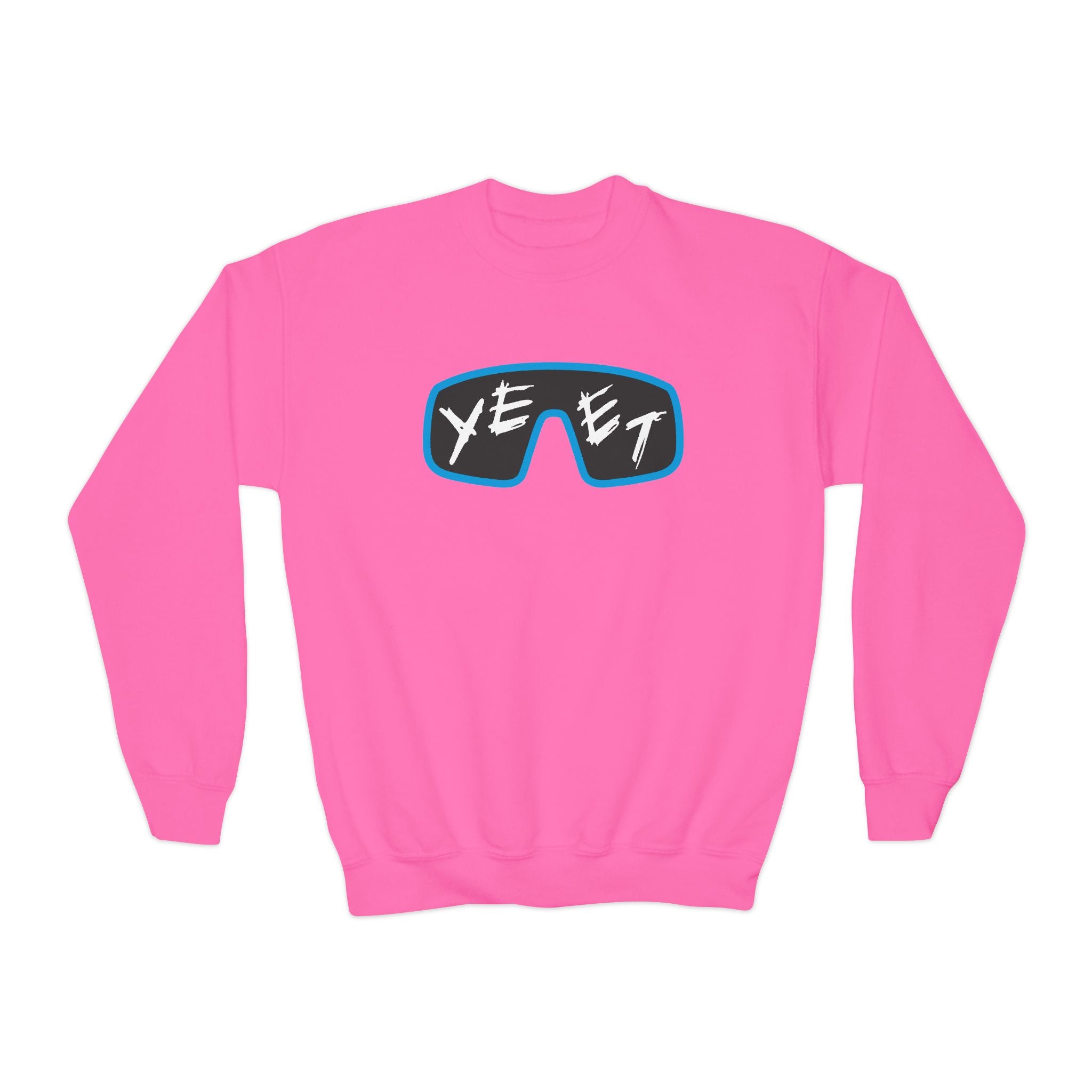 Yeet Glasses Design, Youth Sports Fan Crewneck Sweatshirt for Kids, Perfect Gift for Kids, Unisex Sweatshirt, Casual Outwear