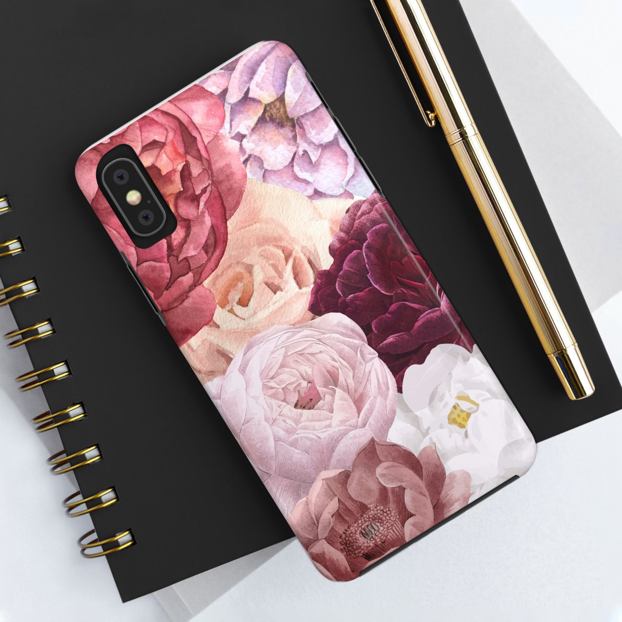 Pink Purple Watercolor Flower, Elegant Phone Cases, Stylish Phone Covers, Chic Phone Protectors, Fashionable Case for Her, Trendy Smartphone Accessories