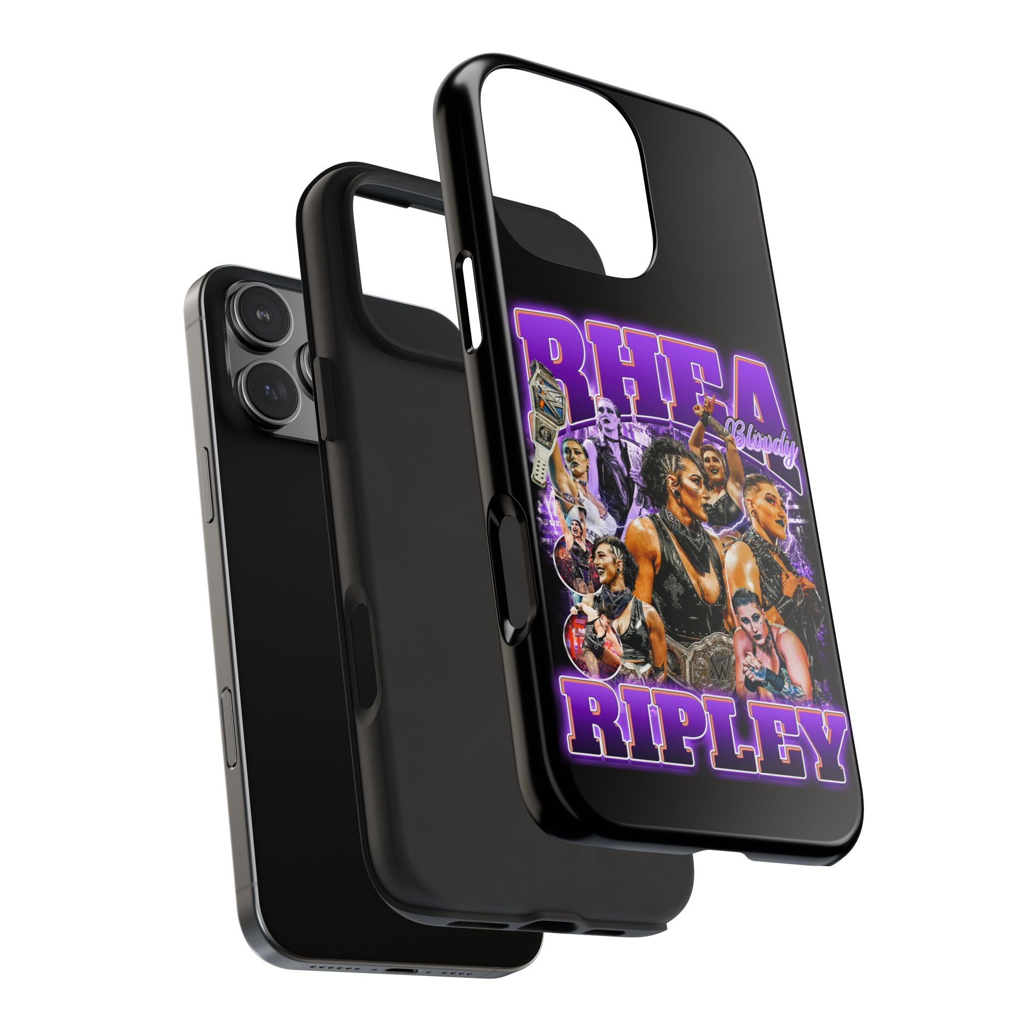 Rhea Ripley Graphic Portrait Design, iPhone and Samsung Case Cool Graphic Sports Fan Phone Case