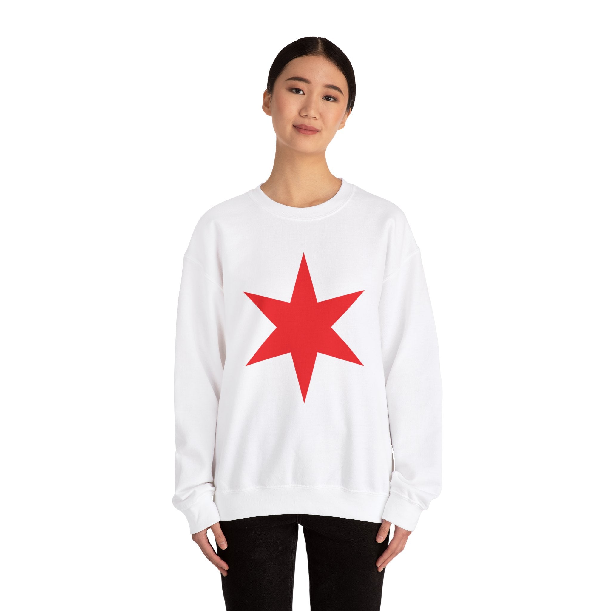 Chicago Star Sweatshirt, Wrestling Fan Unisex Sweatshirt - Gift for Him or Her, Casual Outwear, Heavy Blend Crewneck Sweatshirt