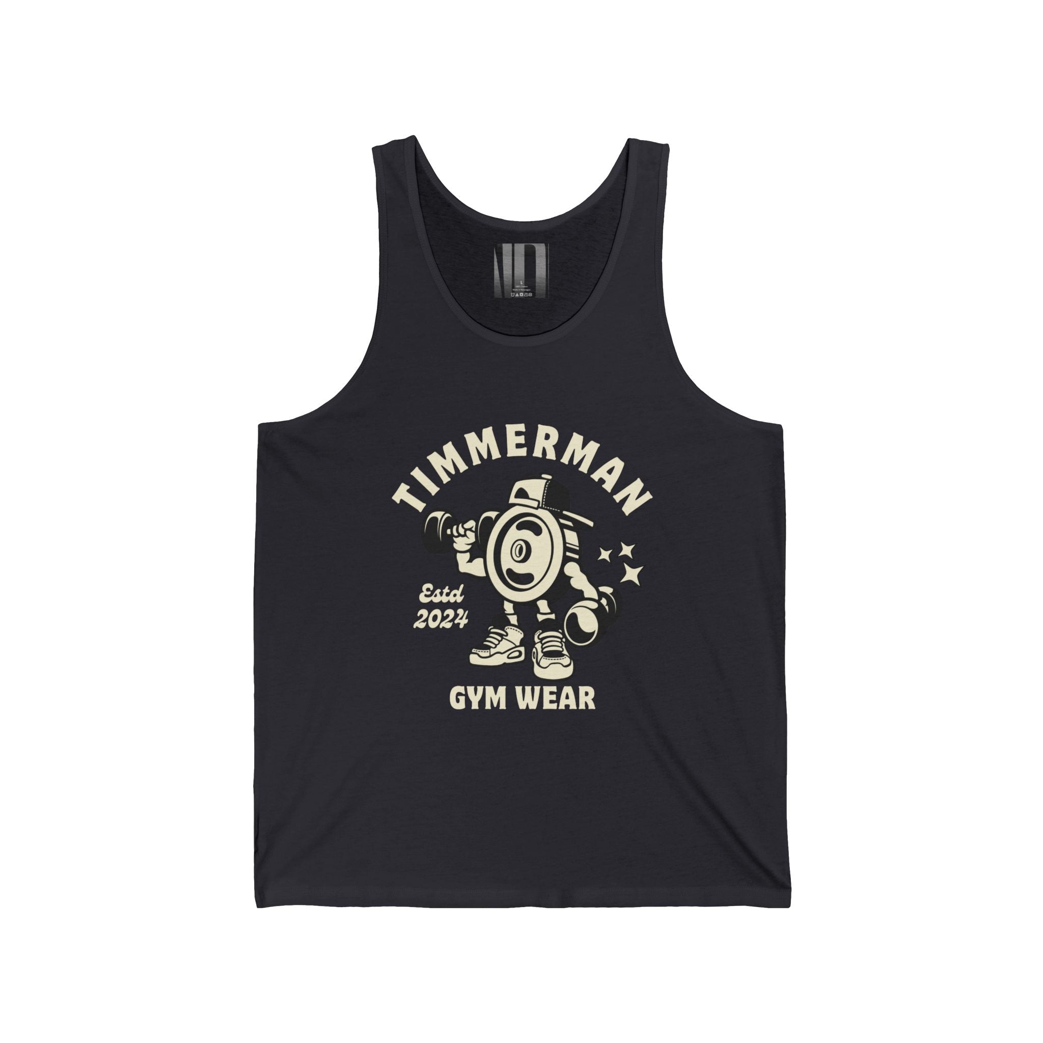 Timerman, Gym Dudes Tank Top, Workout Sleeveless Shirt, Fitness Muscle Tee, Athletic Unisex Jersey Tank, Bodybuilding Tank, Exercise Vest