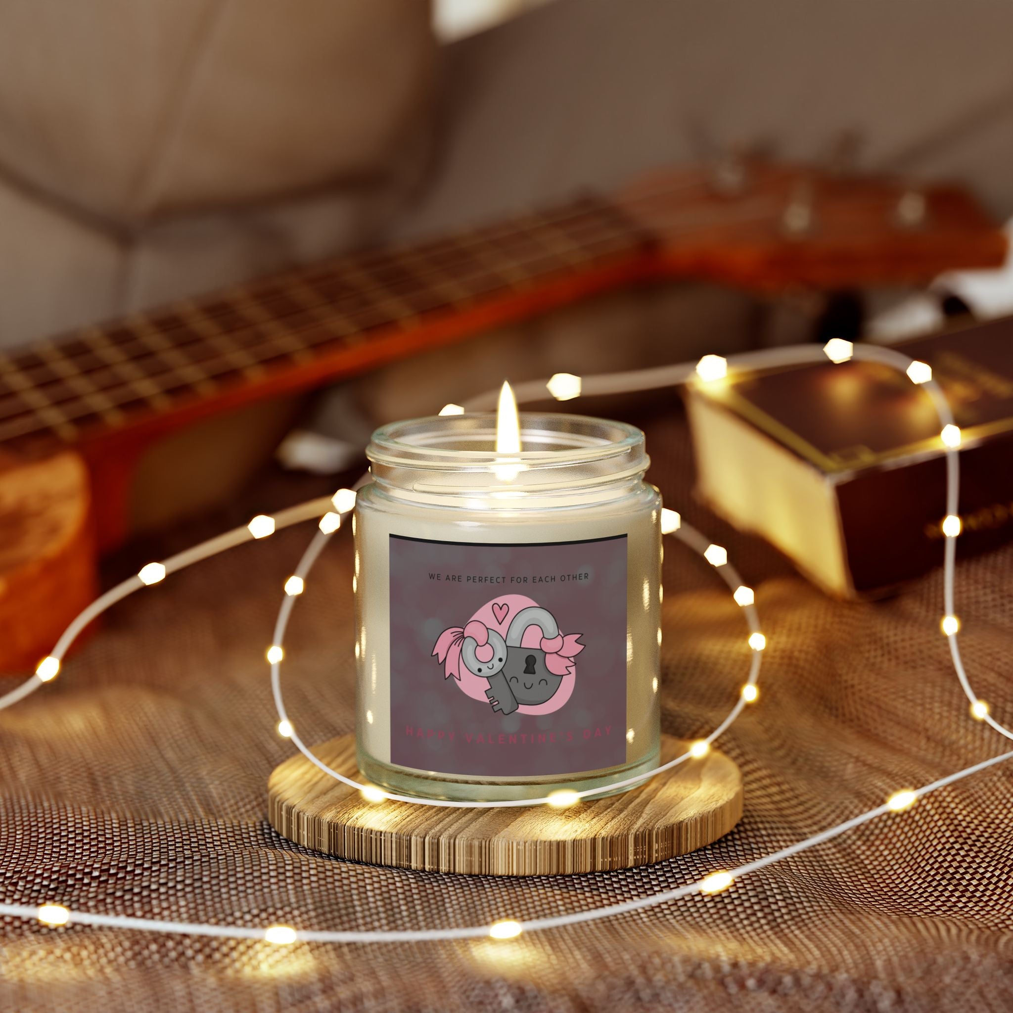 White Happy Valentine's Day Candle, Scented Candles, Luxury Candles Gifts for Women, Stress Relief Luxury Aromatherapy Candles, Romantic Candle Valentines Day Gifts for Her