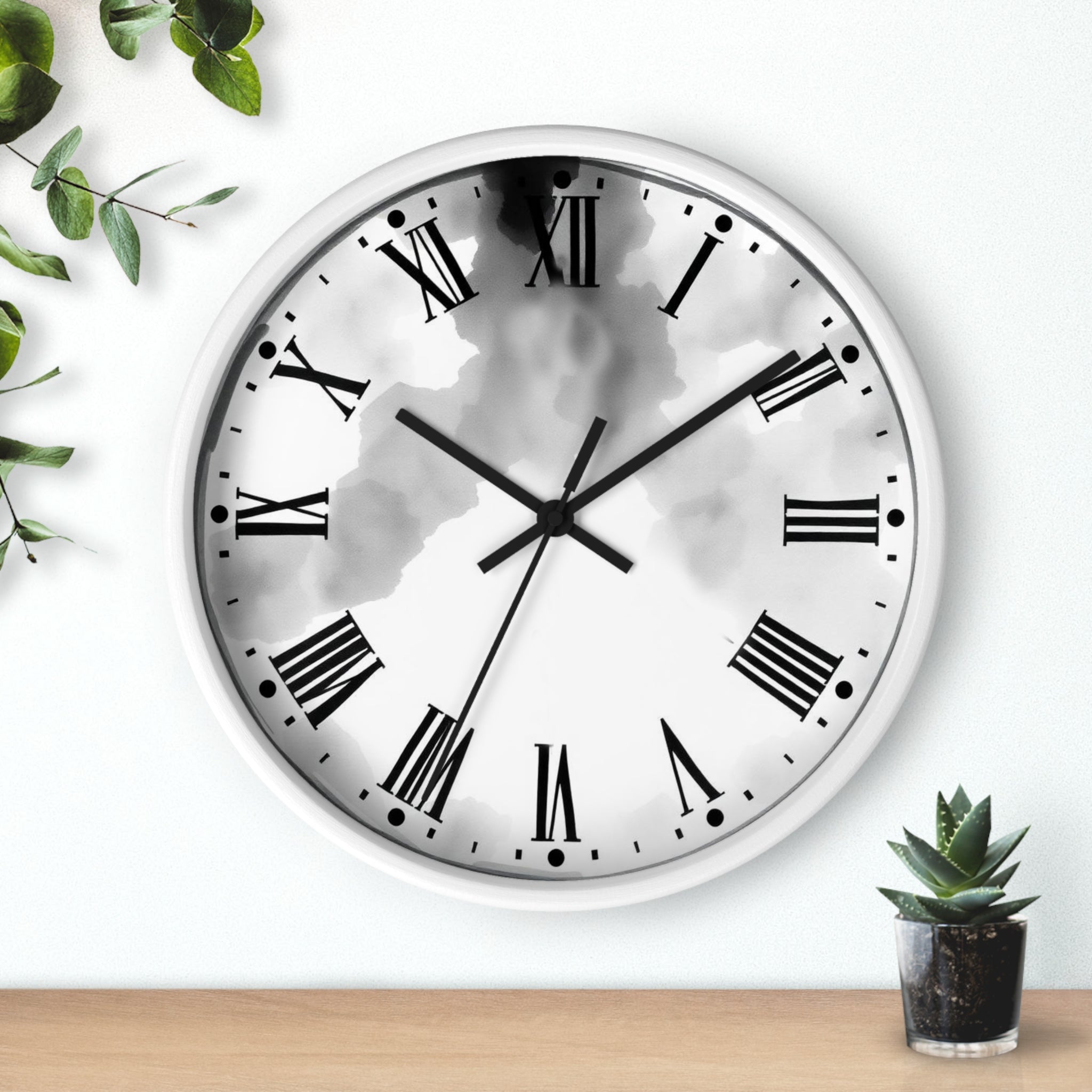 Classic Black and White Design Elegant Wall Clock, Home Decor, Wall Art