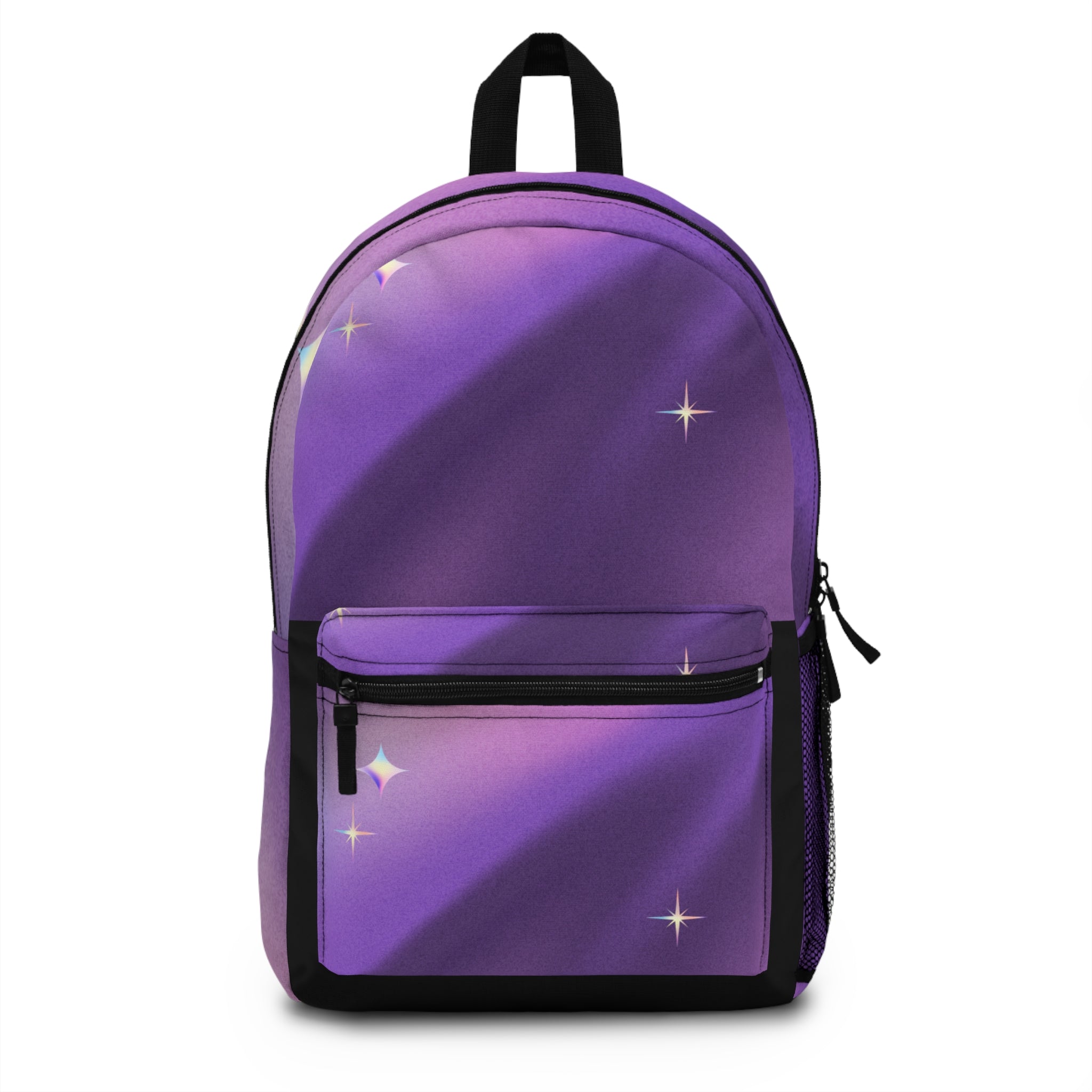 Purple Grainy Gradient Backpack - Multiple Organizational Compartments - Great for Work and Travel, Ideal as a backpack for women or men