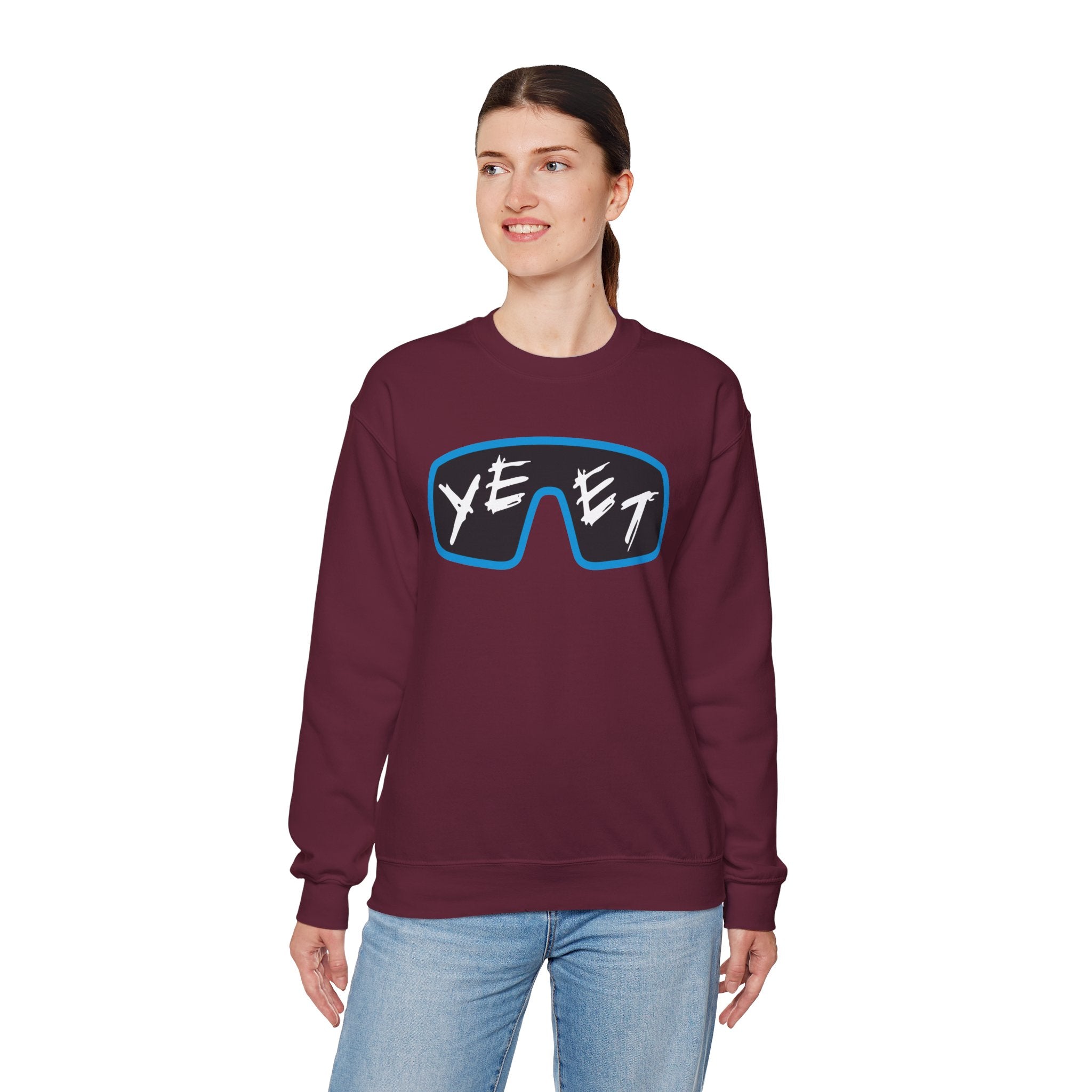 Yeet Glasses Sweatshirt, Wrestling Fan Unisex Sweatshirt - Gift for Him or Her, Casual Outwear, Heavy Blend Crewneck Sweatshirt