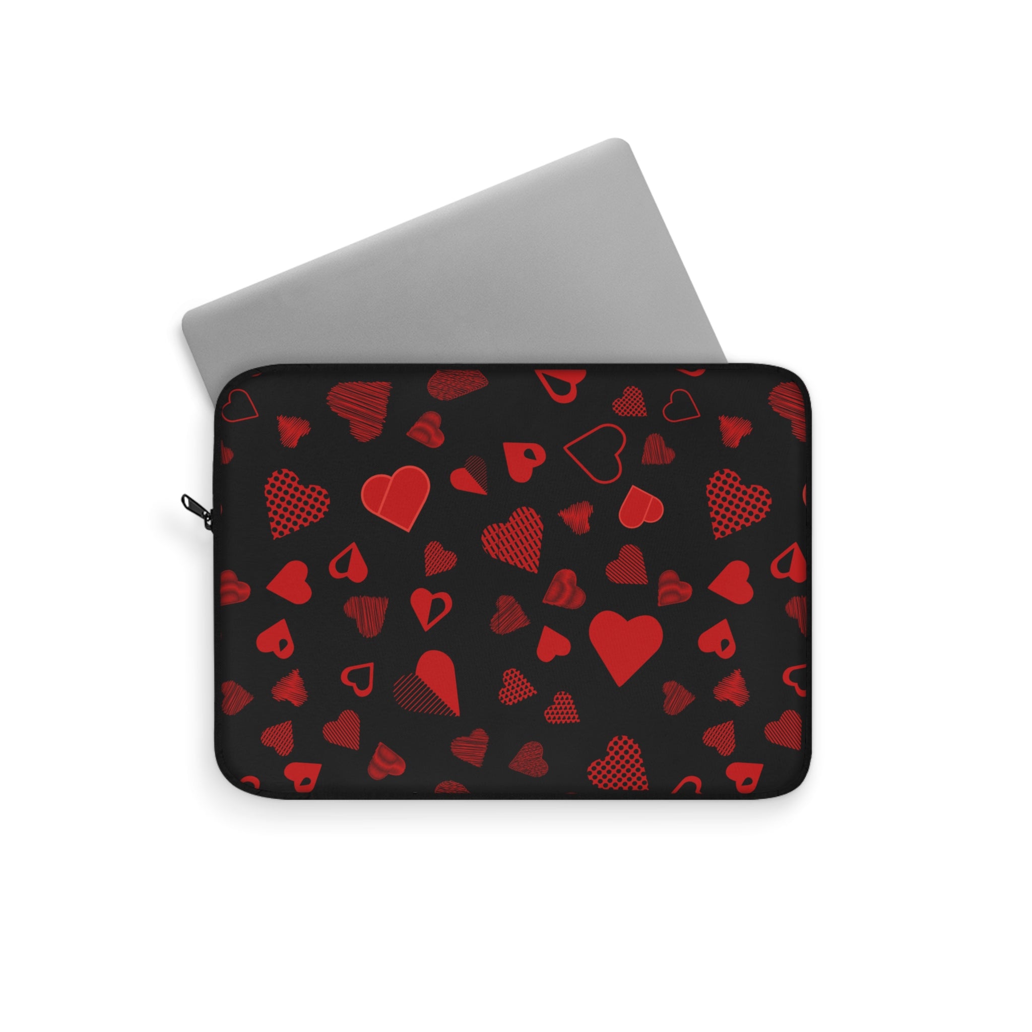 Hearts Laptop Carrying Case, Computer Sleeve | Patchwork Cottage, Laptop Sleeve - Valentine's Day Gift