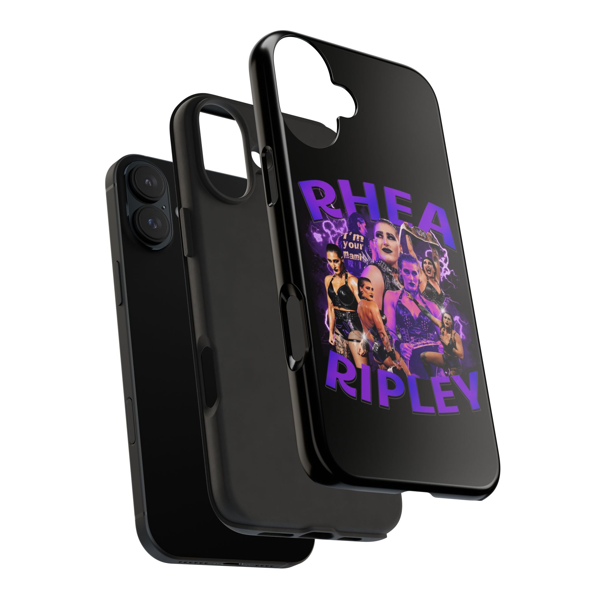 Rhea Ripley Graphic Portrait Design, iPhone and Samsung Case Cool Graphic Sports Fan Phone Case