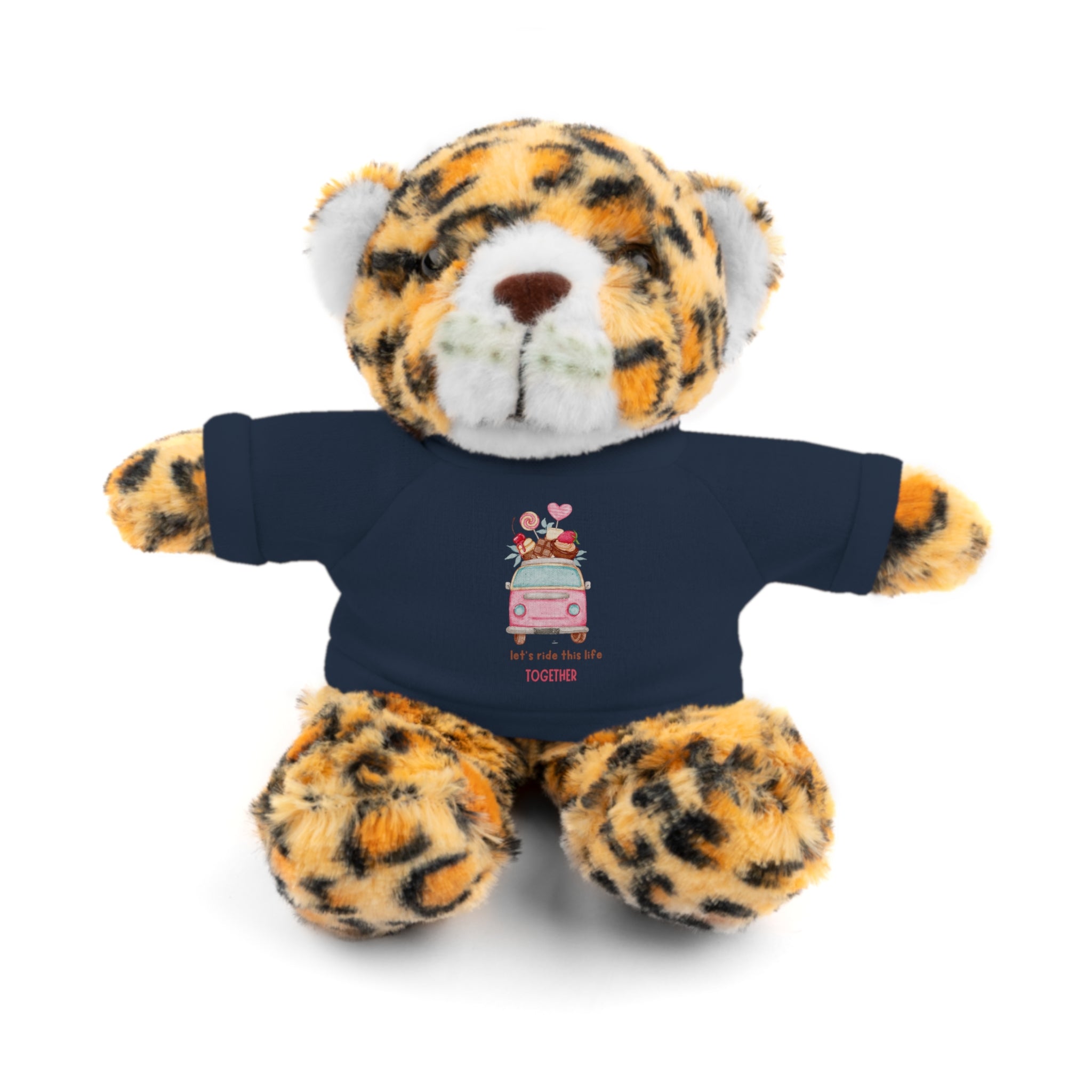 Colorful Bus with Sweet Treats Valentines Day Gifts for Her Him Kids Girlfriend Boyfriend Wife Mom Fiancée, Valentines Gifts for Women, Valentine's Day Teddy Bear, Funny Cute Stuffed Animal Plush Present for Birthday