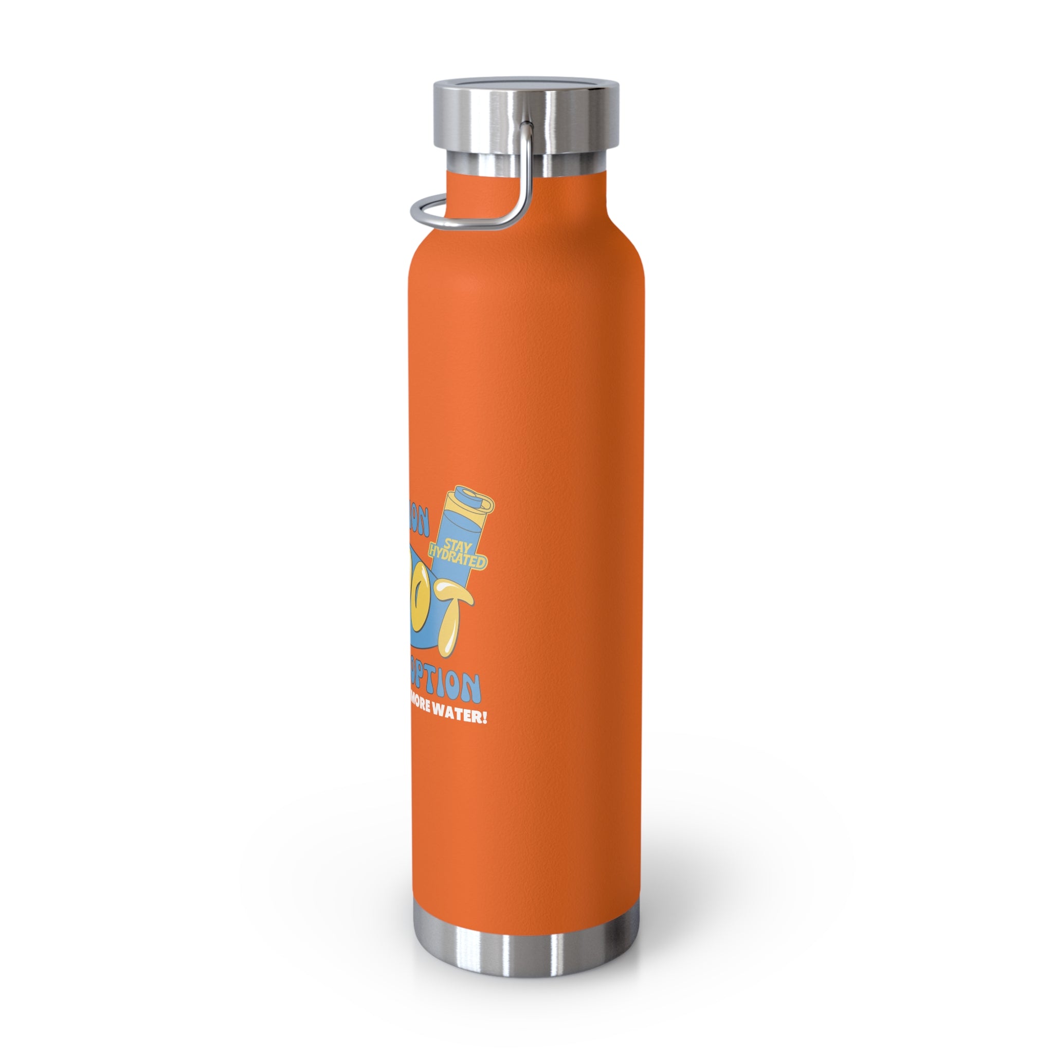 "Stay Hydrated" Copper Water Bottle, Inspirational Quote, Gift Tumbler, 22oz, Motivational Drinkware, Stainless Steel Thermos