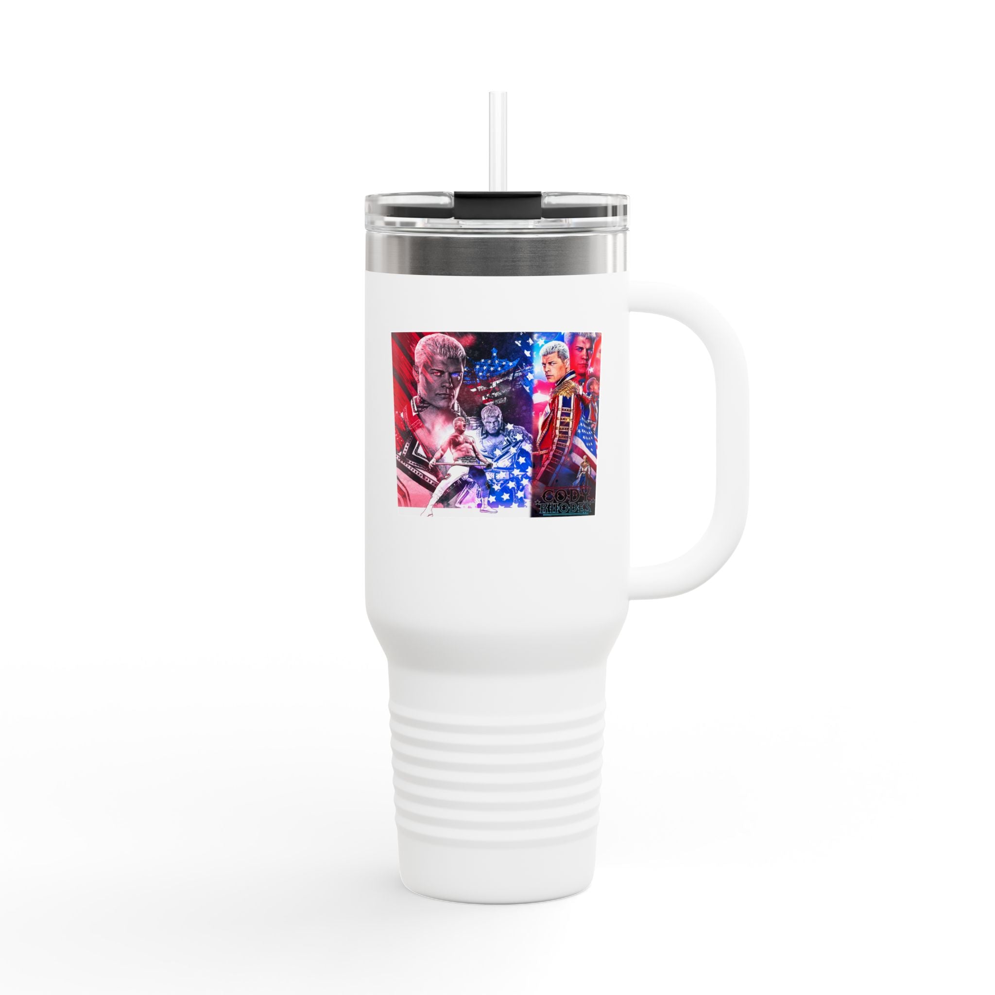 Cody Rhodes Straight Graphic Design,  Insulated Travel Mug, Gift for Her Gift for Him - 40oz, Gift for Her, Gift for Him