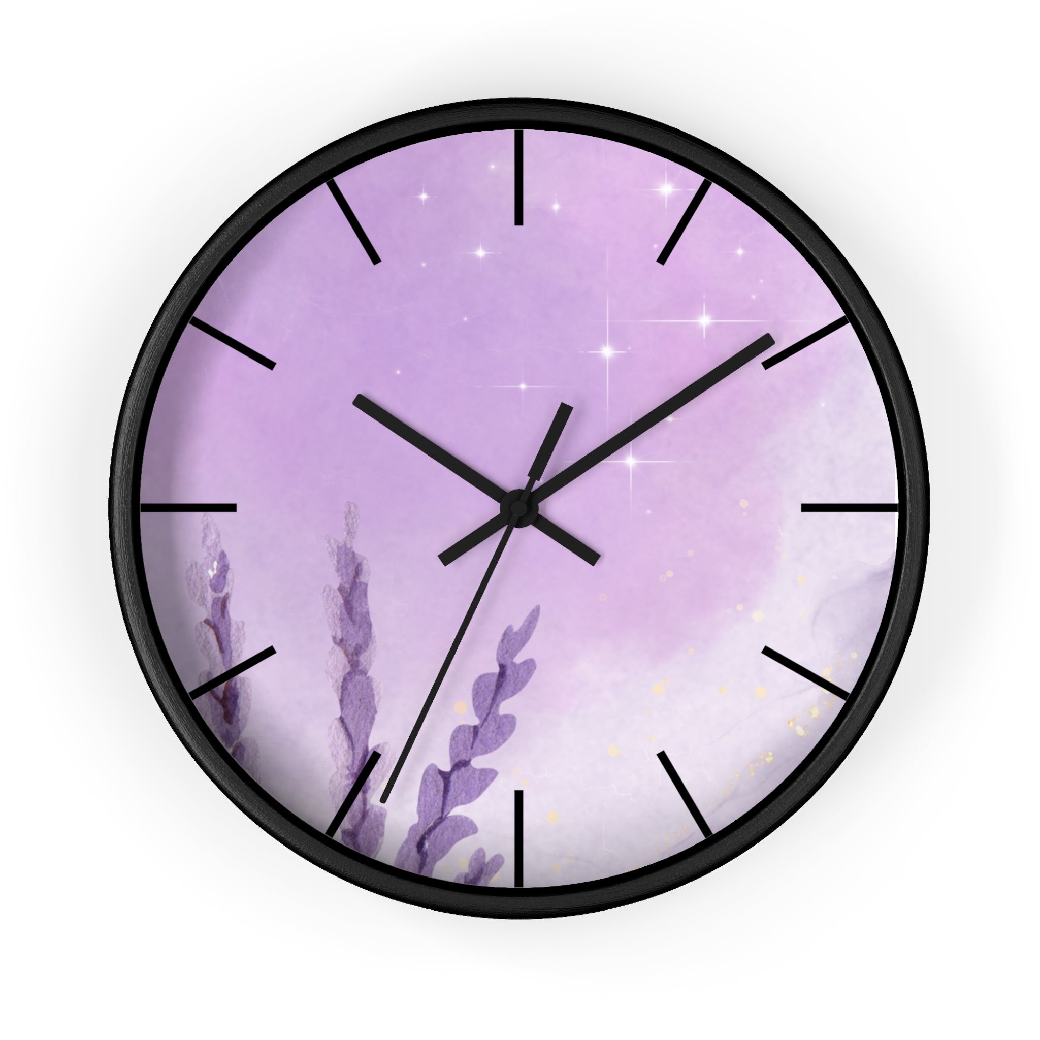 Purple Minimalist Elegant Wall Clock, Home Decor, Wall Art, Modern Decor for Home, Office, and Living Room