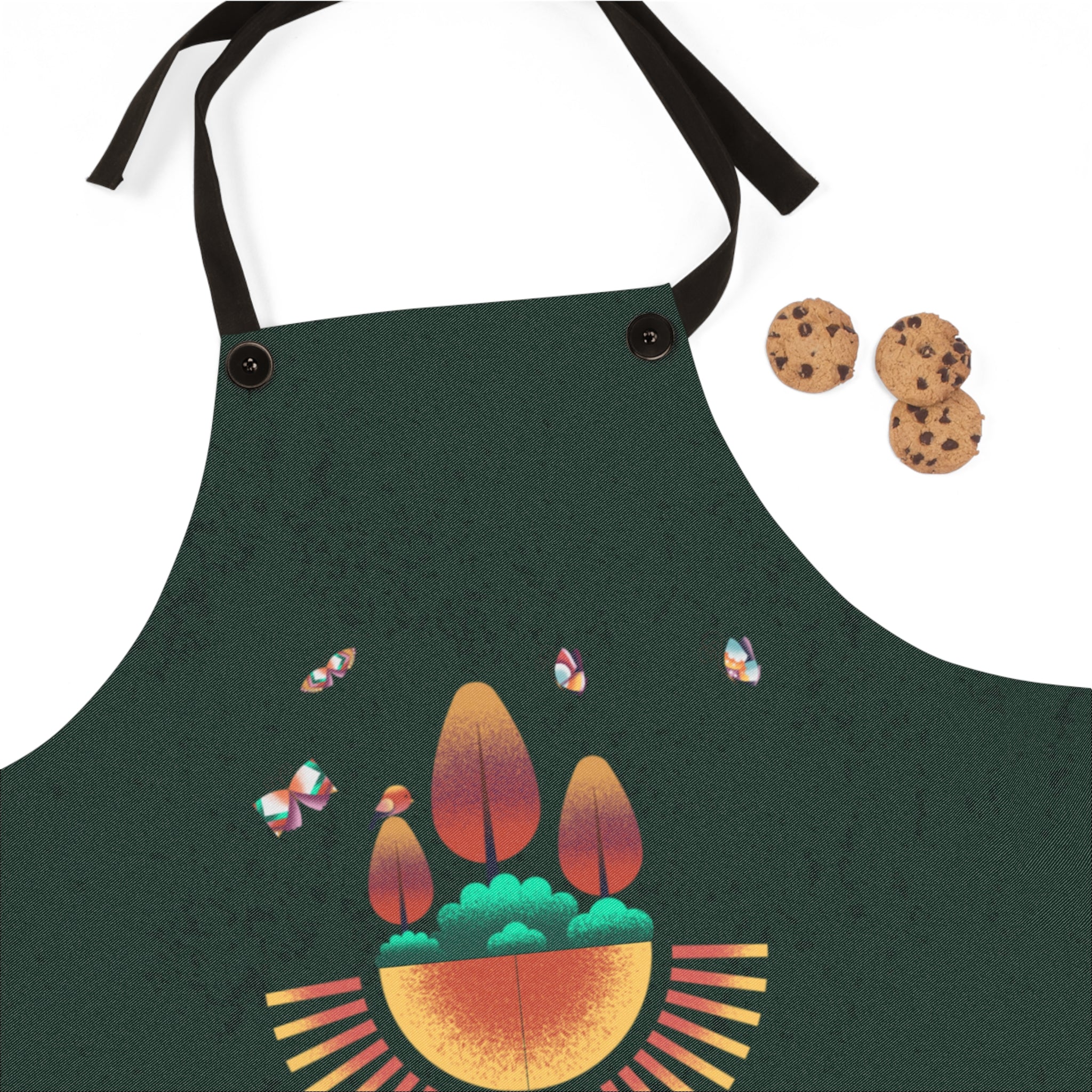 Green Orange Modern Design, Unisex Apron, Apron for Her, Apron for Him, Food Lover, Kitchen Accessories