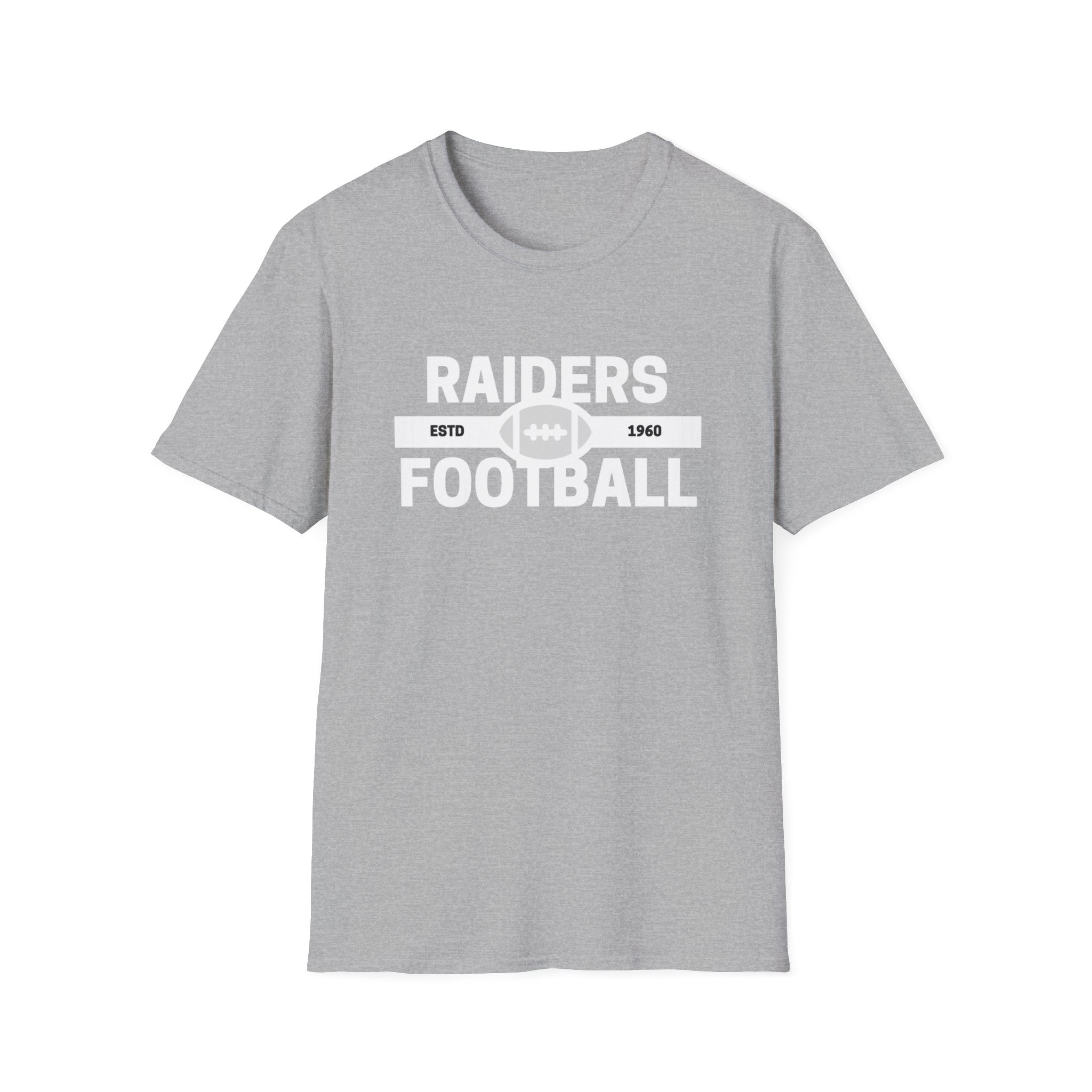 Raiders Football ESTD 1960 Soft Style Football Shirt, Raider Fan Football Shirt, Unisex Sport Style Wear, Gift Football Fan