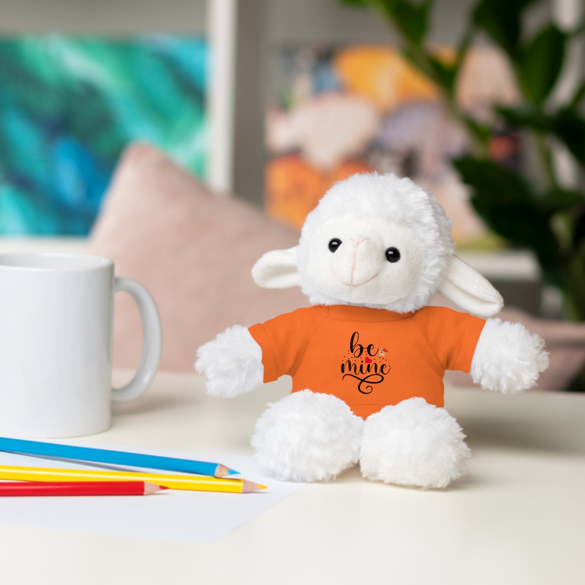 Lovely Panda Plushy, Be Mine, Stuffed Animals Shirt Printed, Suitable for Soft Valentine's Day Gift for Her, Him