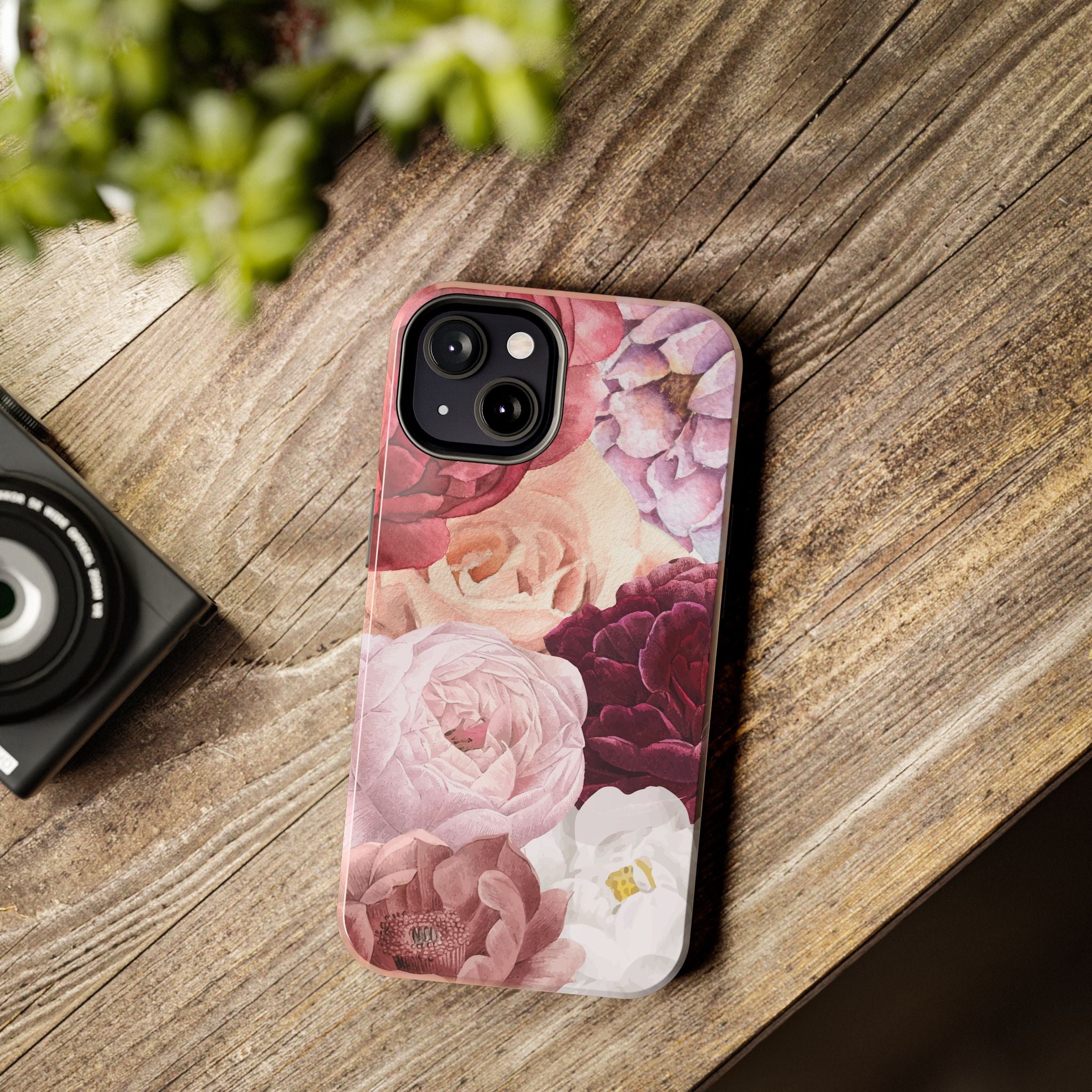 Pink Purple Watercolor Flower, Elegant Phone Cases, Stylish Phone Covers, Chic Phone Protectors, Fashionable Case for Her, Trendy Smartphone Accessories