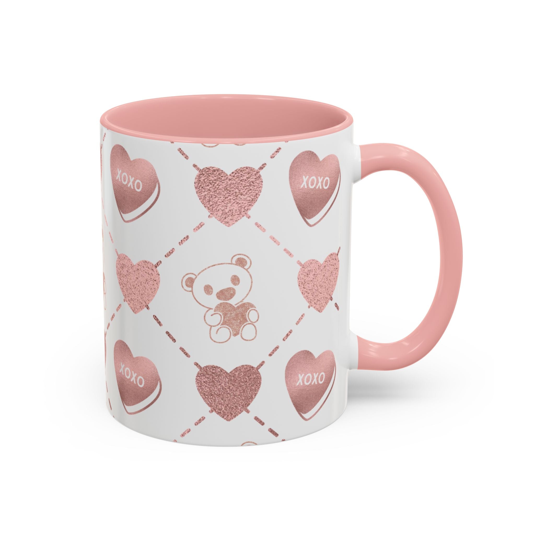 Pink Valentine's Design,  Holiday Drinkware, Valentines, Christmas Birthday Gifts for Couples, Her Boyfriend Girlfriend, Coffee Mug for Valentines Day,