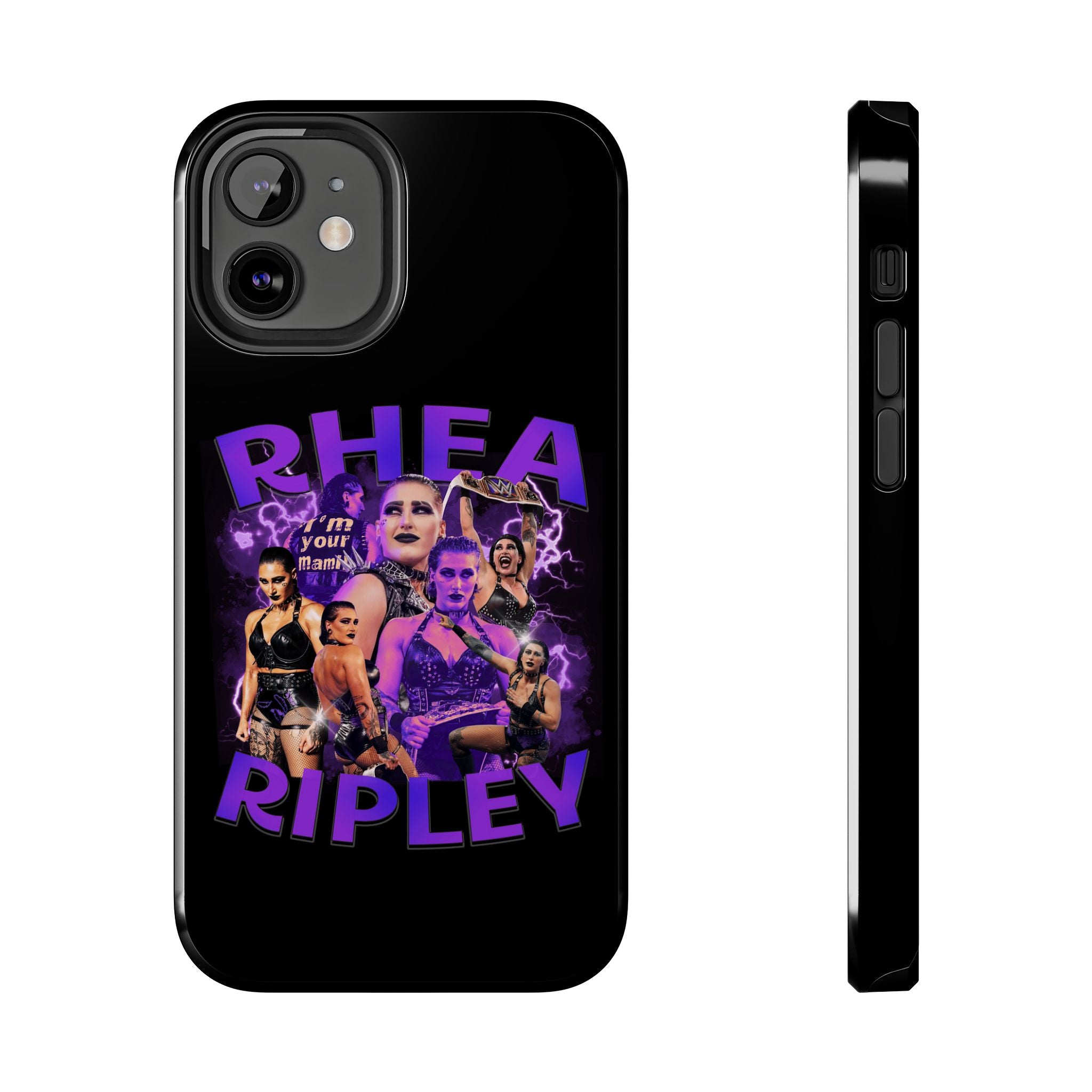 Rhea Ripley Graphic Portrait Design, iPhone and Samsung Case Cool Graphic Sports Fan Phone Case