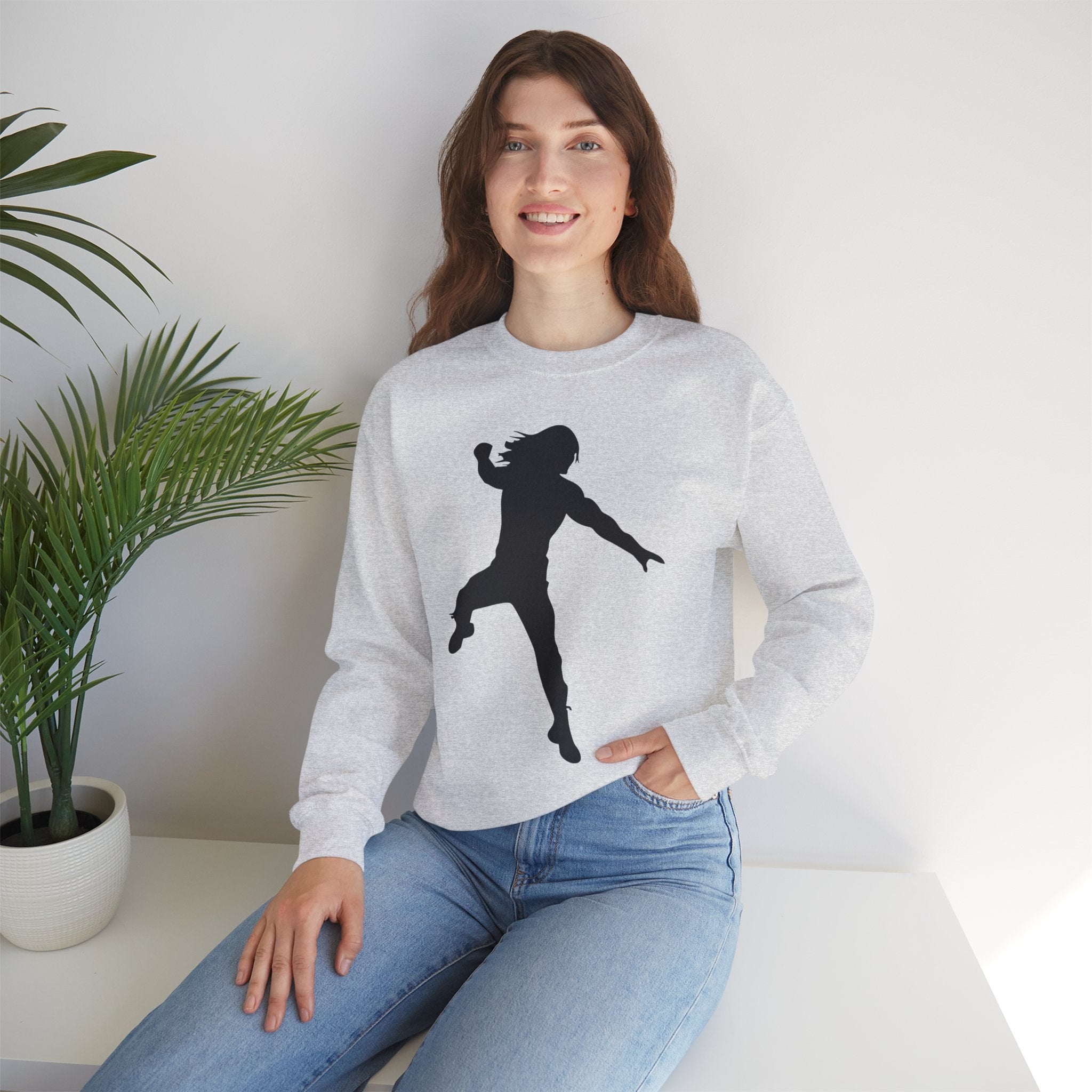 Roman Reigns Black Design, Wrestling Fan Unisex Sweatshirt - Gift for Him or Her, Casual Outwear, Graphic Design, Heavy Blend Crewneck Sweatshirt