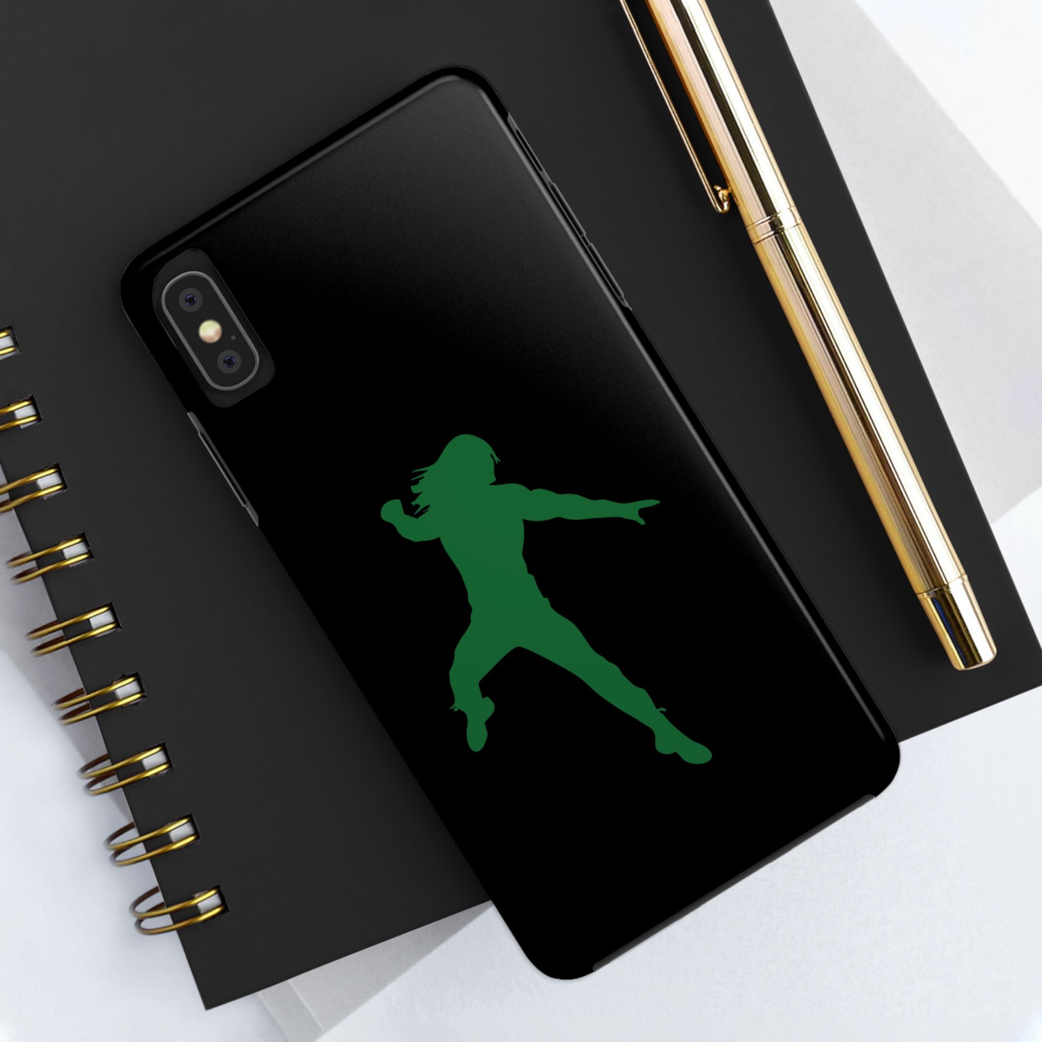 Roman Reigns Jump Green Graphic Design, iPhone and Samsung Case Cool Graphic Sports Fan Phone Case