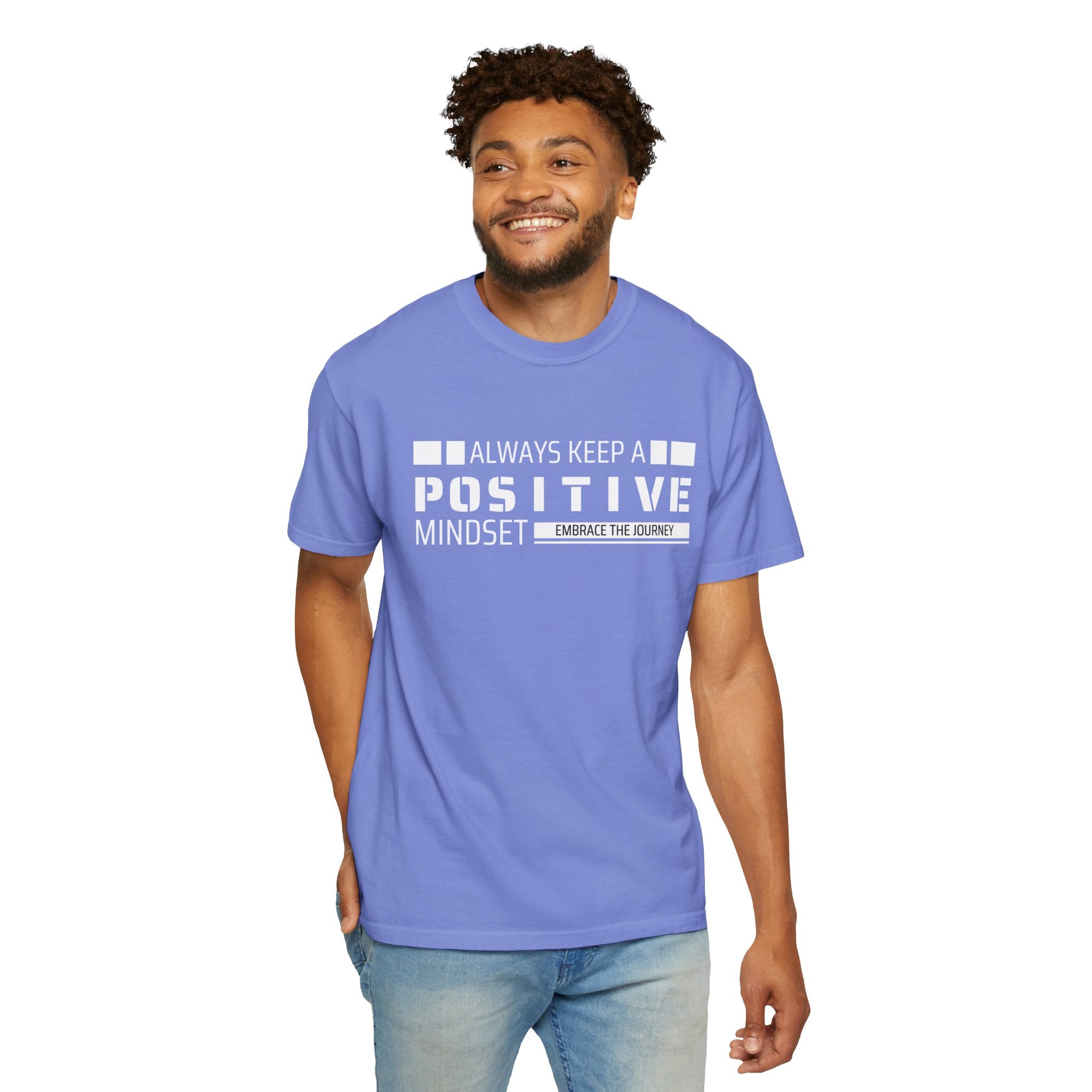 Always Keep A Positive Mindset, Graphic Design Unisex T-shirt, Casual Cotton Outwear, Gift for Him- Gift for Her, Stylish Tee, Cool Shirt, Trendy Apparel, Comfortable Top,