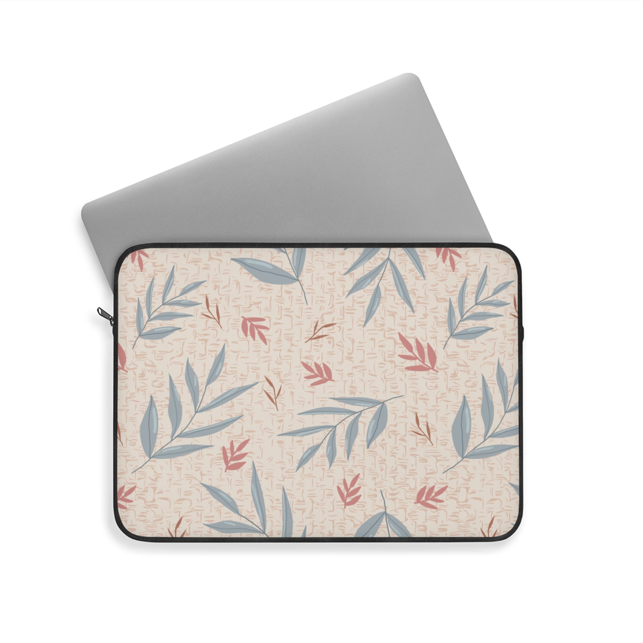 Beige Red Modern Pattern Laptop Carrying Case, Computer Sleeve | Patchwork Cottage, Laptop Sleeve - Valentine's Day Gift