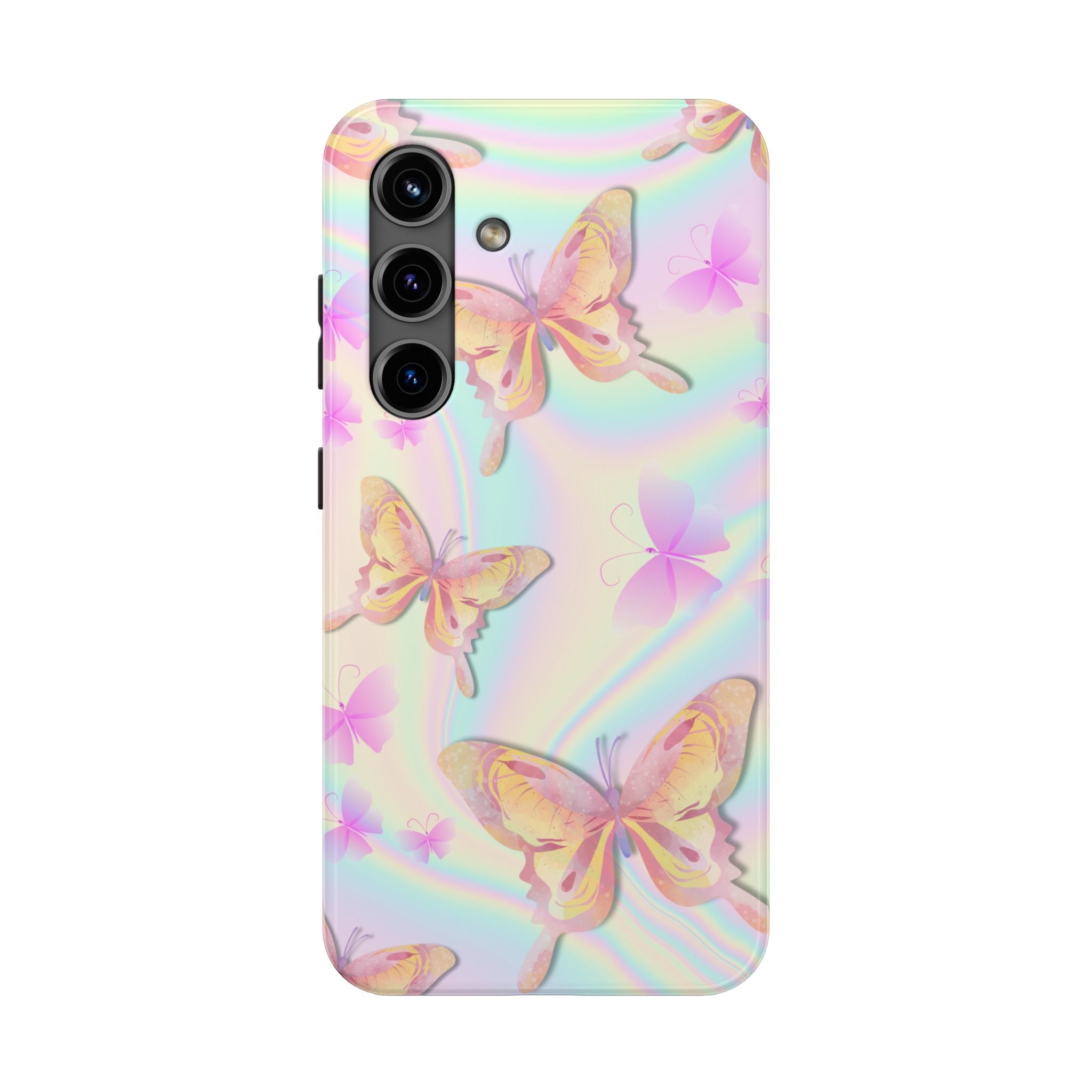 Pink and Purple Gradient Butterfly, Elegant Phone Cases, Stylish Phone Covers, Chic Phone Protectors, Fashionable Case for Her, Trendy Smartphone Accessories