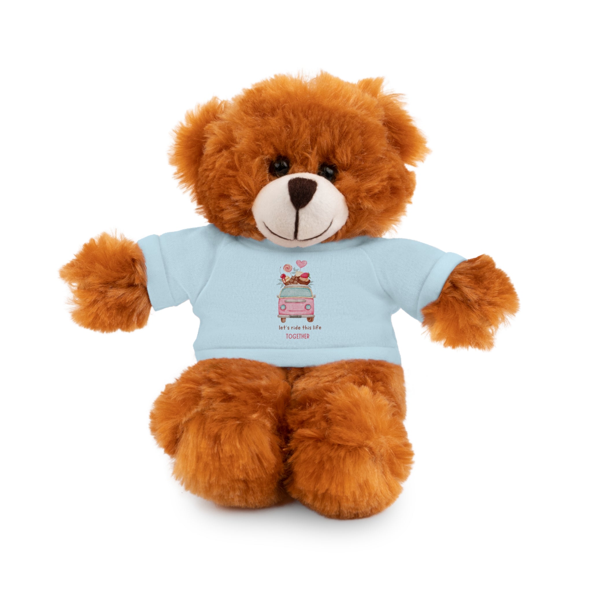 Colorful Bus with Sweet Treats Valentines Day Gifts for Her Him Kids Girlfriend Boyfriend Wife Mom Fiancée, Valentines Gifts for Women, Valentine's Day Teddy Bear, Funny Cute Stuffed Animal Plush Present for Birthday