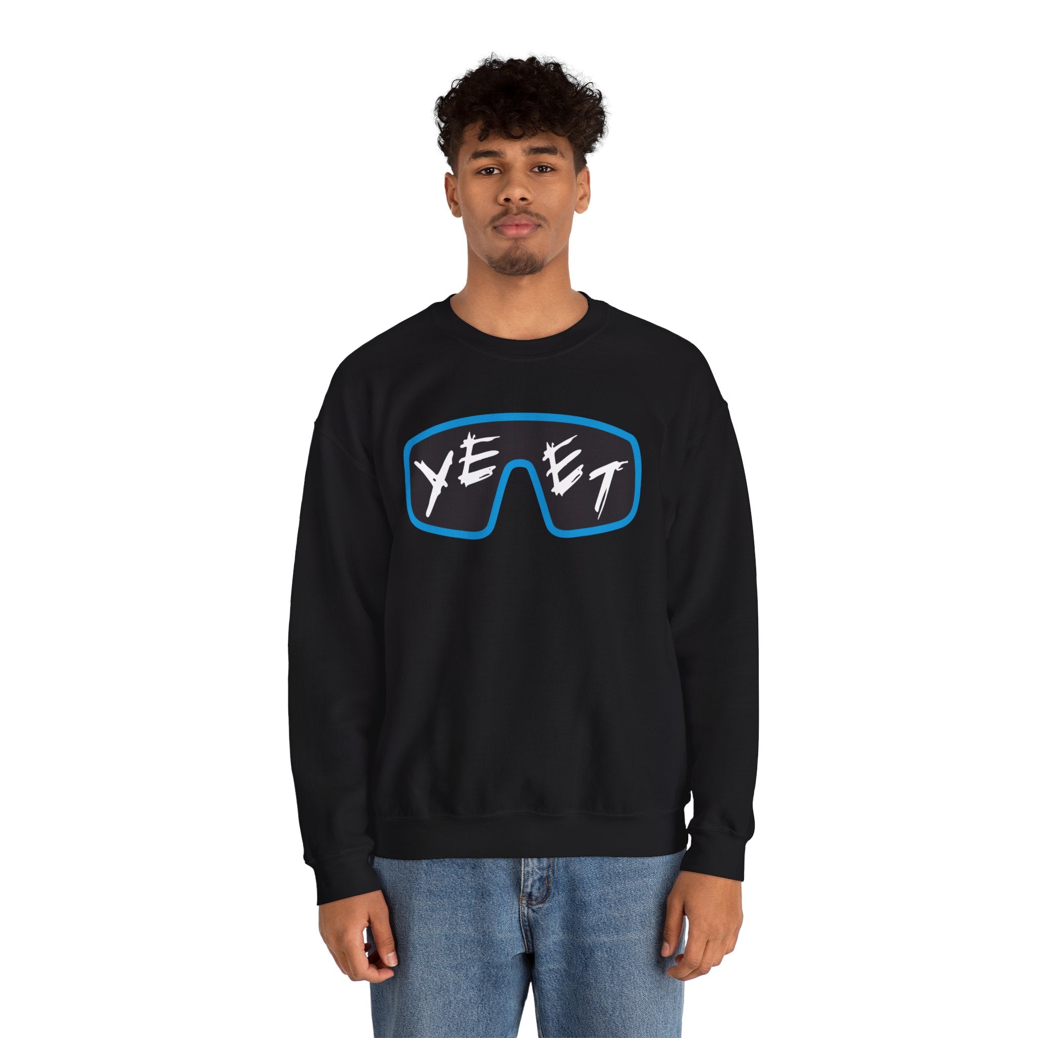 Yeet Glasses Sweatshirt, Wrestling Fan Unisex Sweatshirt - Gift for Him or Her, Casual Outwear, Heavy Blend Crewneck Sweatshirt