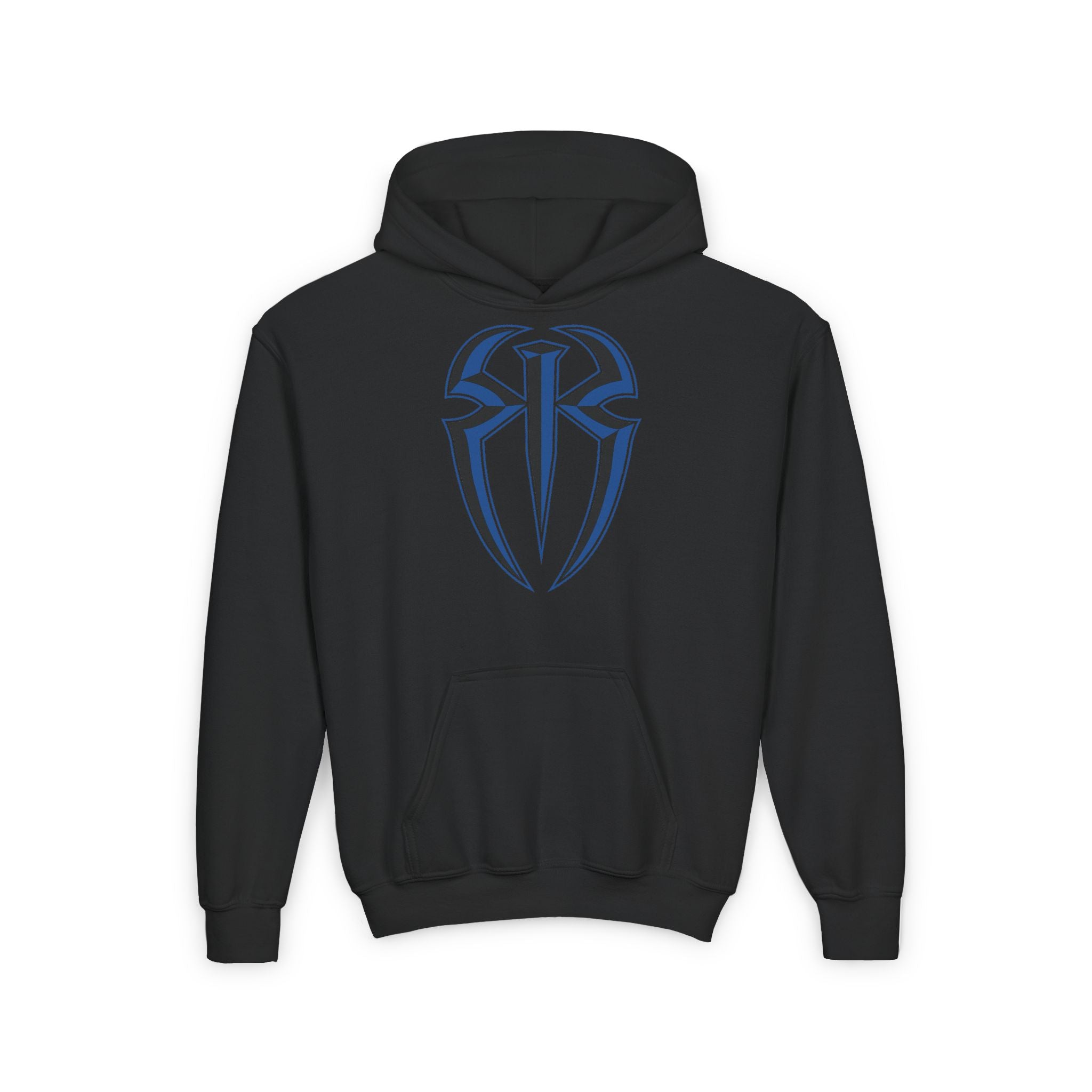 Roman Reigns Blue Black Shirt Design, Sports Fan Kids Hoodies - Youth Heavy Blend Hooded Sweatshirt, Unisex, Gift for Her-Him, Casual Outwear