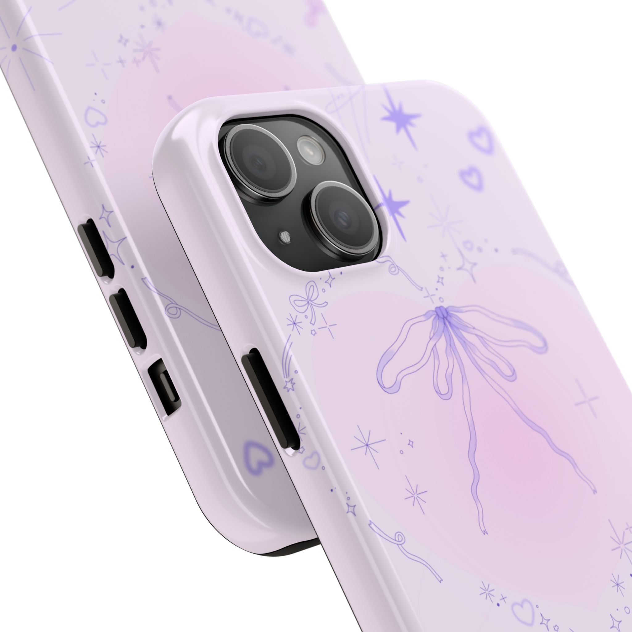 Pink Purple Delicate Fine Line Design, Elegant Phone Cases, Stylish Phone Covers, Chic Phone Protectors, Fashionable Case for Her, Trendy Smartphone Accessories