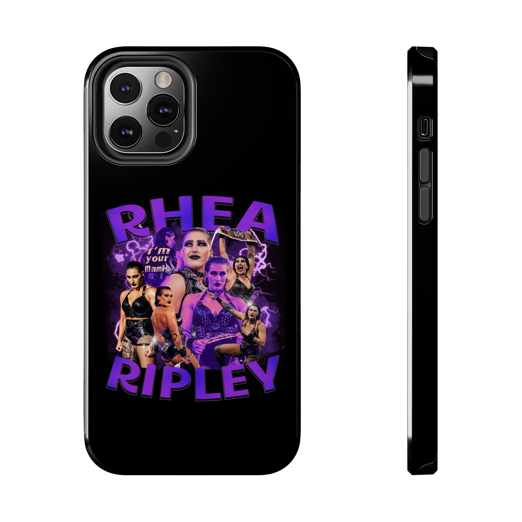 Rhea Ripley Graphic Portrait Design, iPhone and Samsung Case Cool Graphic Sports Fan Phone Case