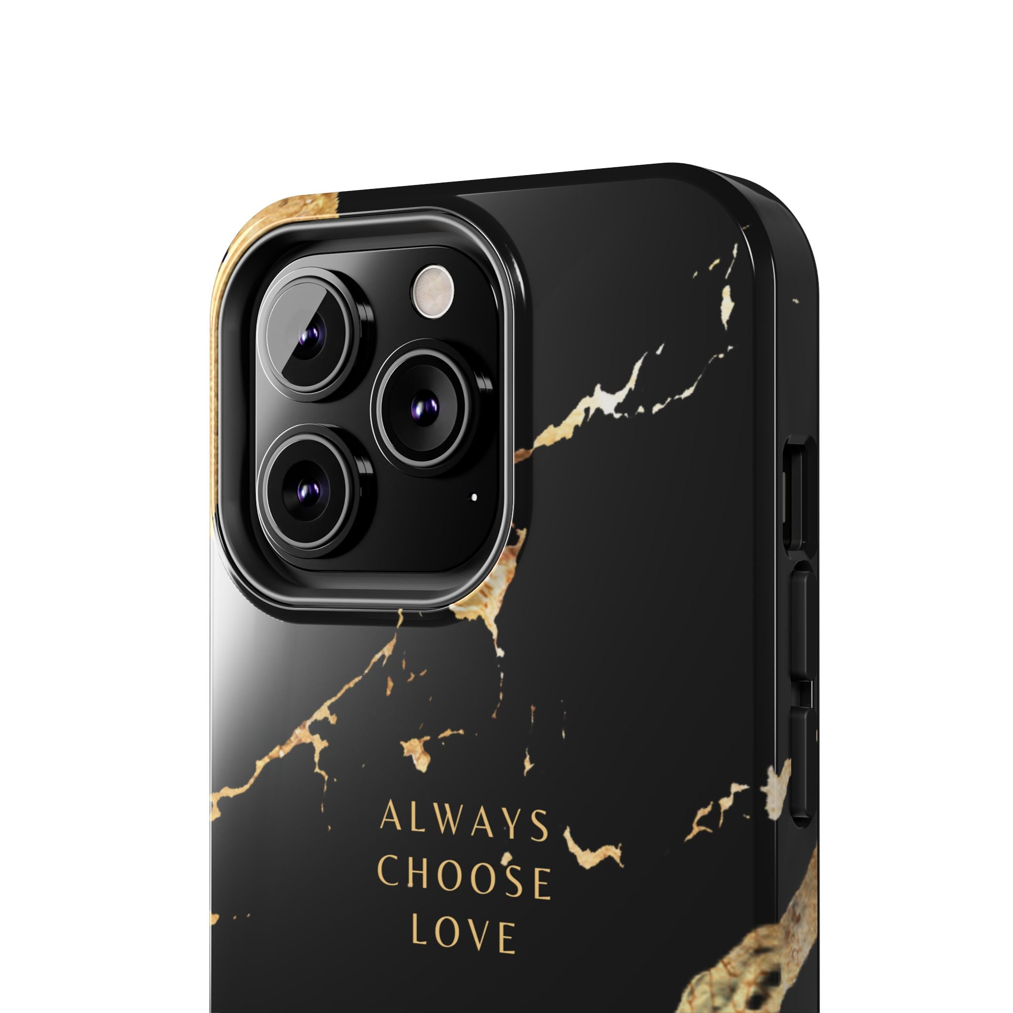 Black Gold Always Choose Love, Elegant Phone Cases, Stylish Phone Covers, Chic Phone Protectors, Fashionable Case for Her, Trendy Smartphone Accessories