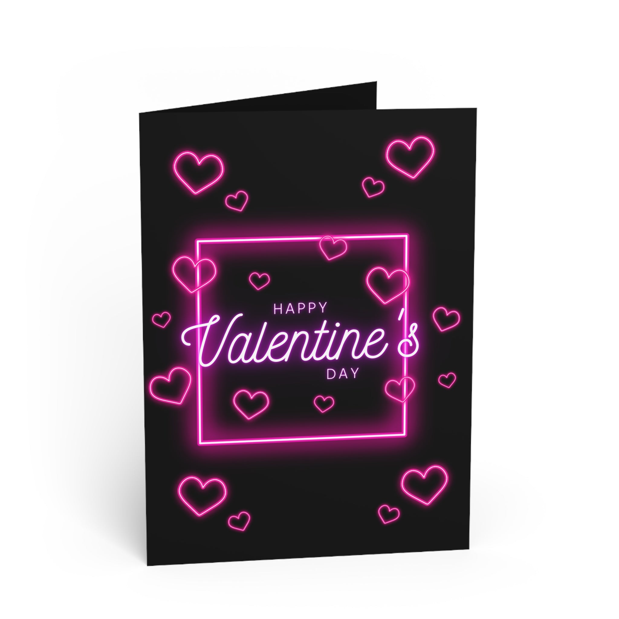 Neon Valentines Day Card for Wife Husband, Sweet Valentine's Day Cards for Girlfriend Boyfriend, Happy Valentine's Day Greeting Cards