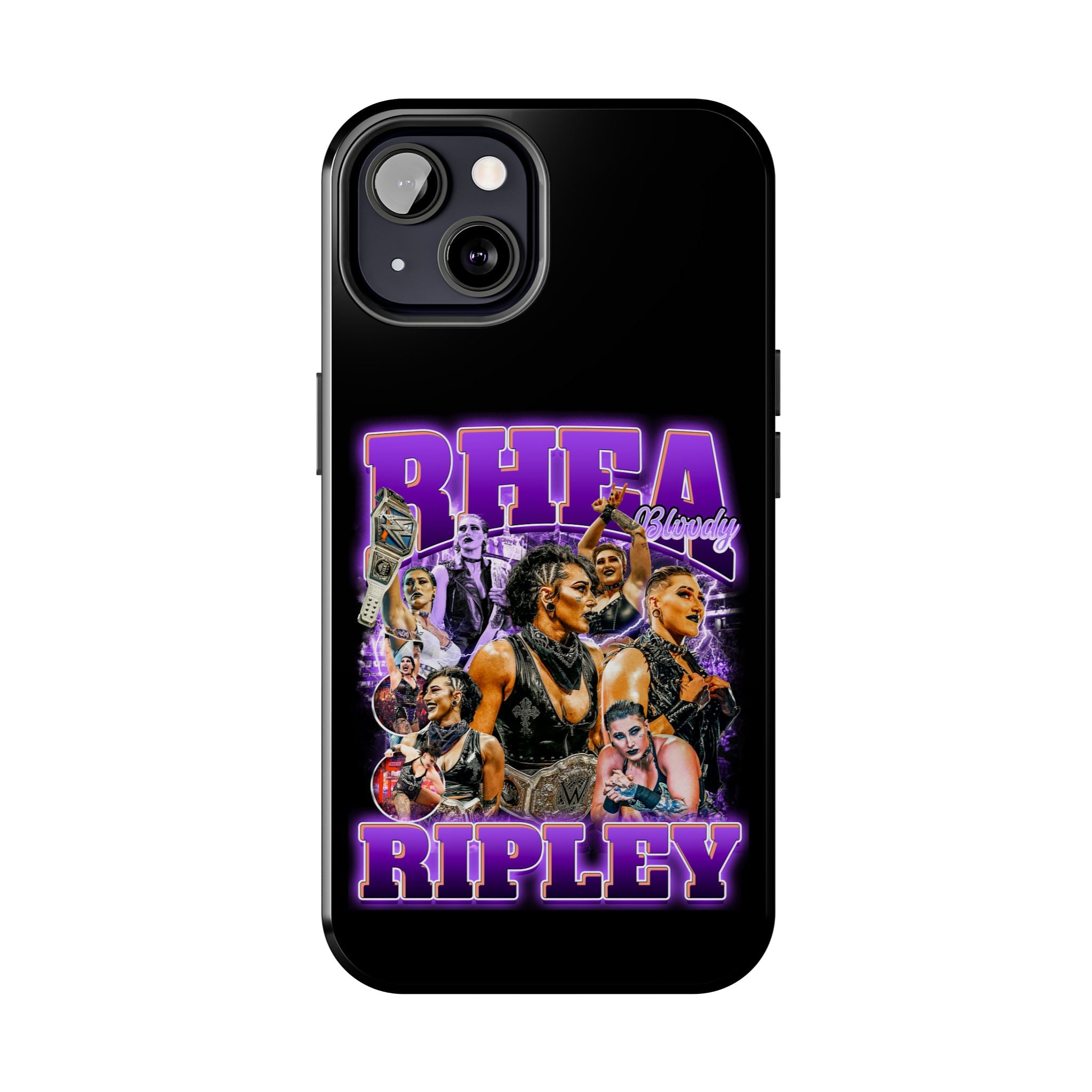 Rhea Ripley Graphic Portrait Design, iPhone and Samsung Case Cool Graphic Sports Fan Phone Case