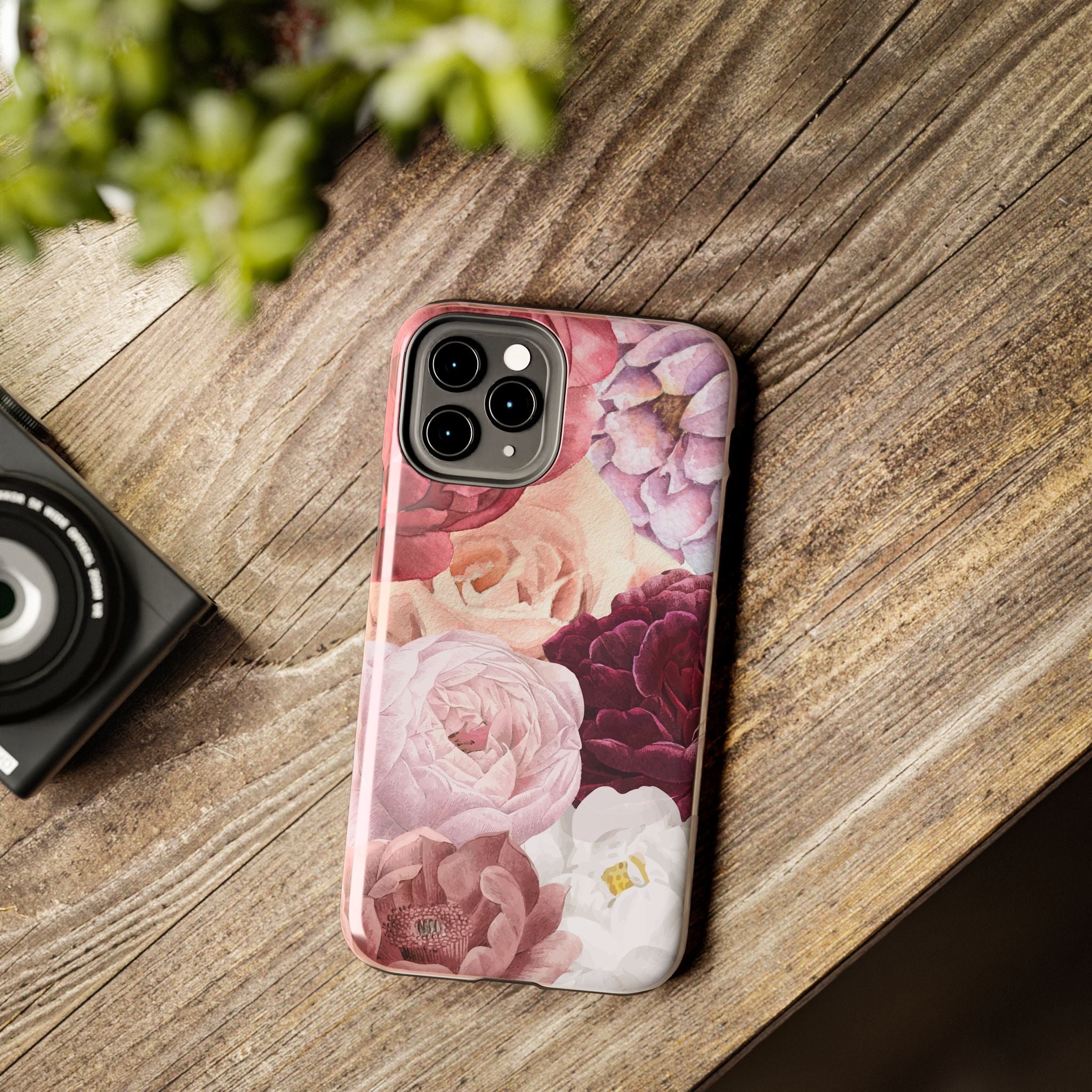 Pink Purple Watercolor Flower, Elegant Phone Cases, Stylish Phone Covers, Chic Phone Protectors, Fashionable Case for Her, Trendy Smartphone Accessories