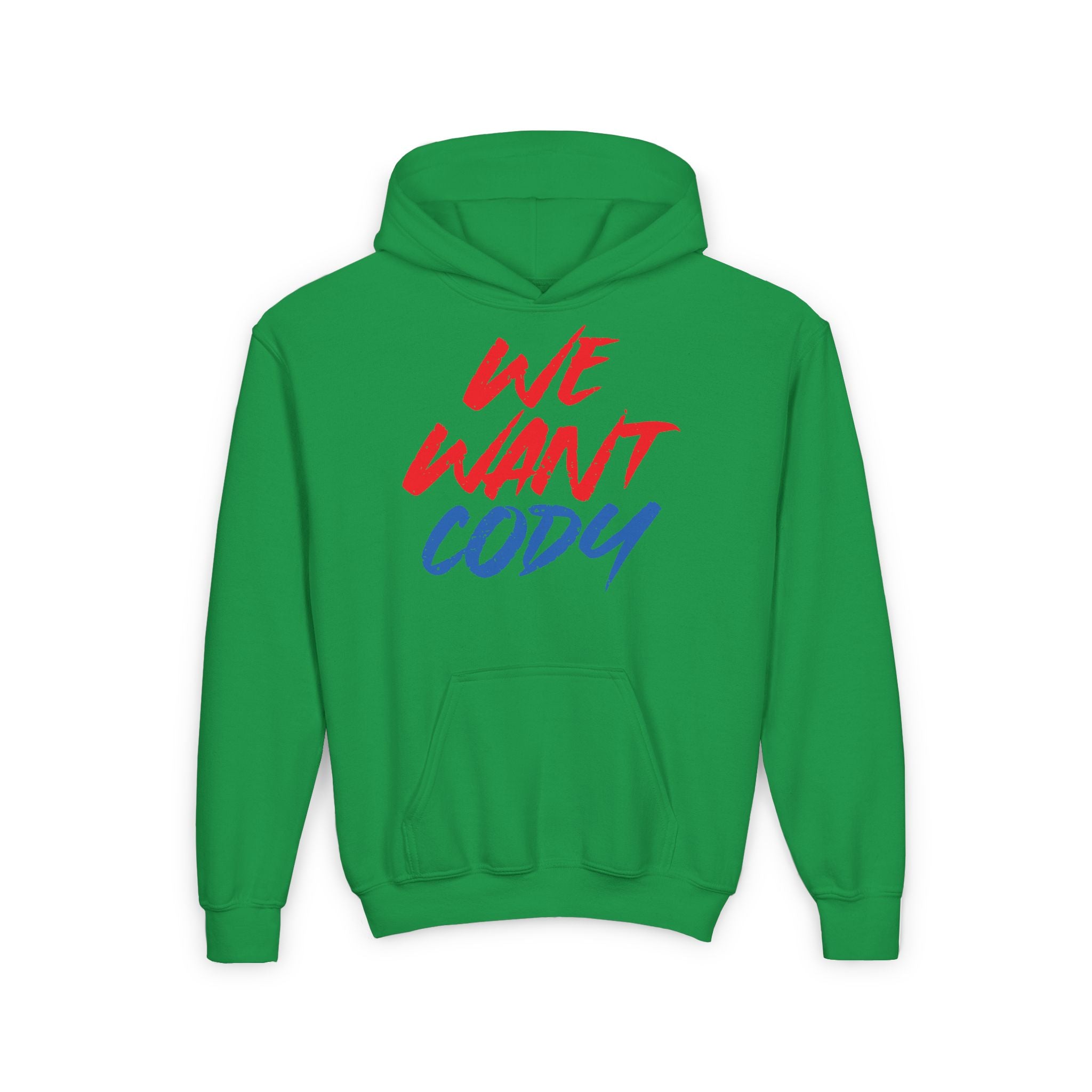 We Want Cody Graphic Design, Sports Fan Kids Hoodies - Youth Heavy Blend Hooded Sweatshirt, Unisex Wrestling Fan Hoodies, Gift for Her-Him, Casual Outwear